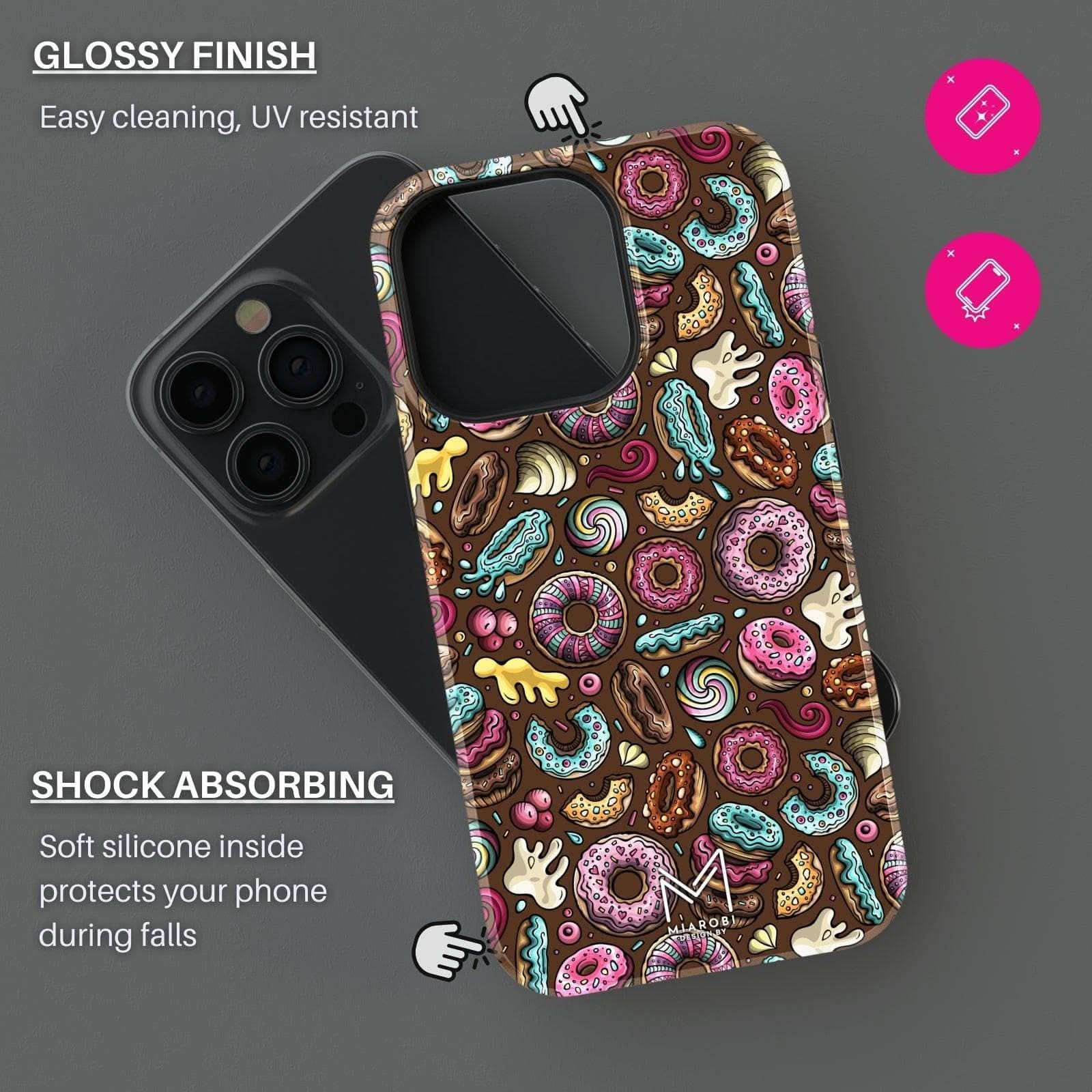 Berrylicious Bite (Brown) Phone Case - Miarobi Design By