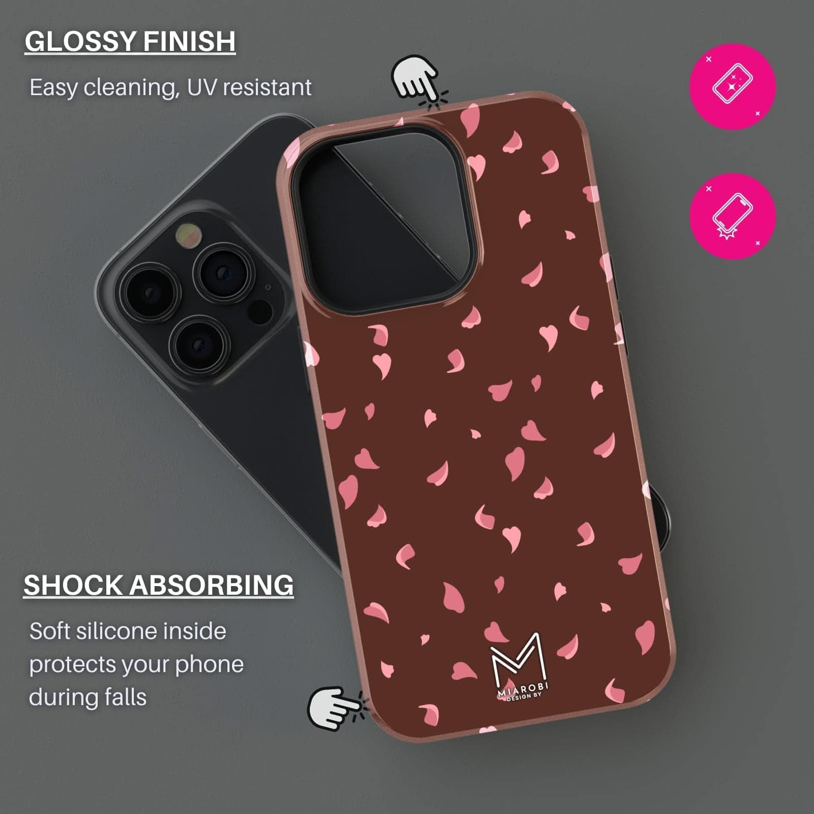 Cherry Blossom (Brown) Phone Case - Miarobi Design By