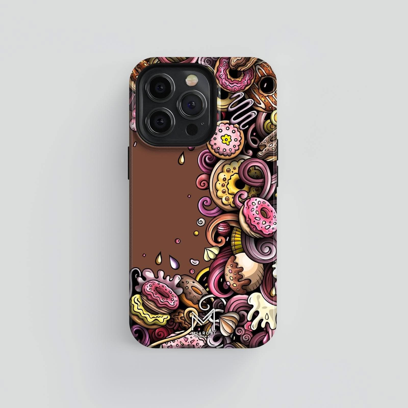 Donut Drama (Brown) Phone Case - Miarobi Design By