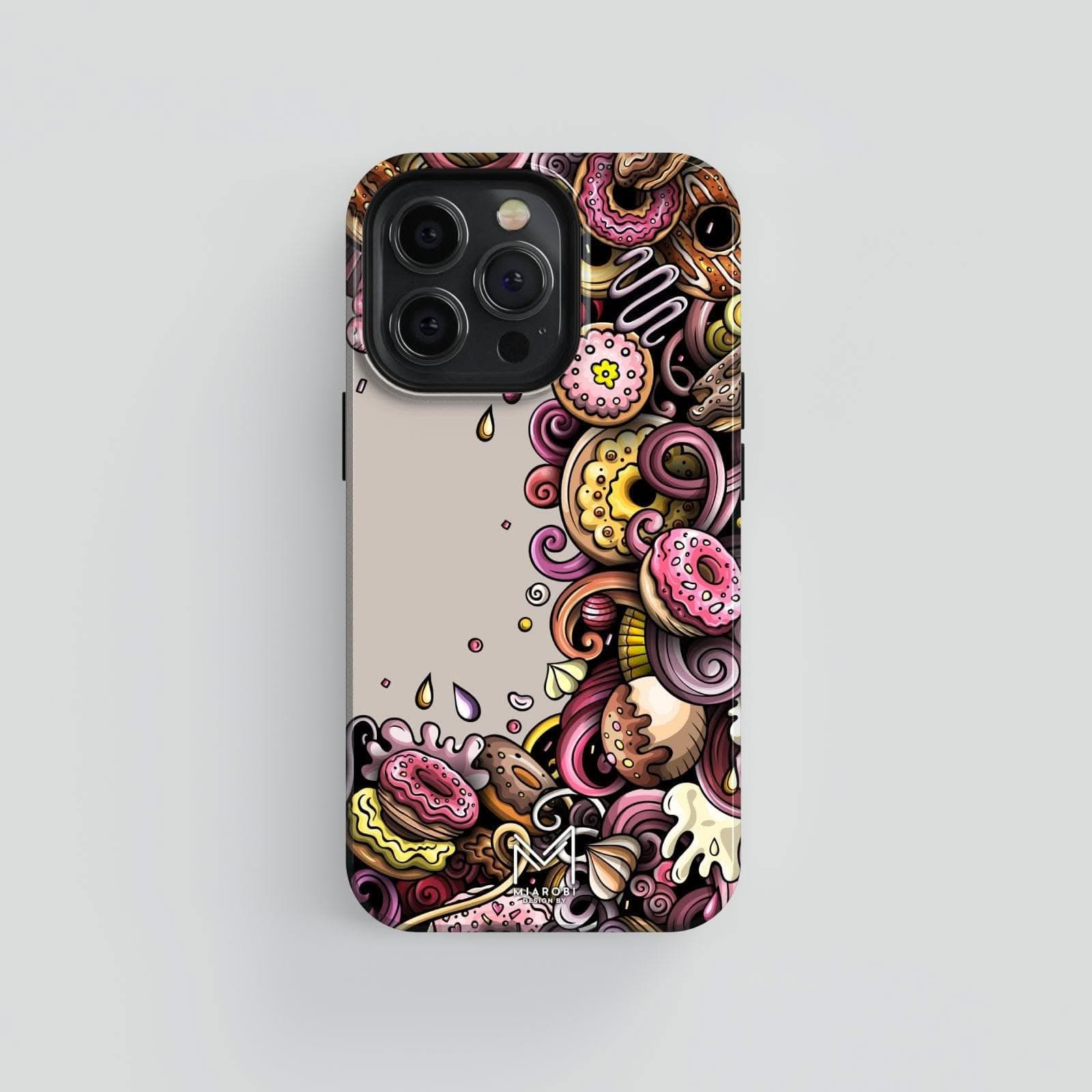 Donut Drama (Latte) Phone Case - Miarobi Design By