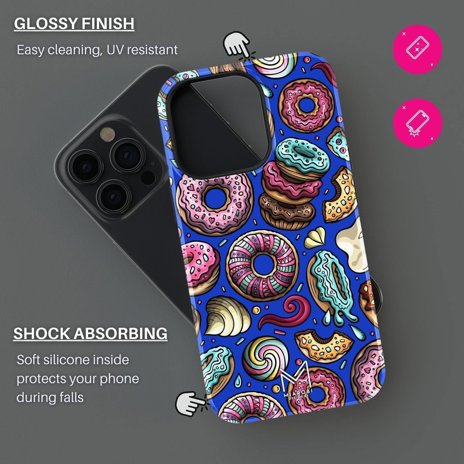 Glazed Craze (Blue) Phone Case - Miarobi Design By