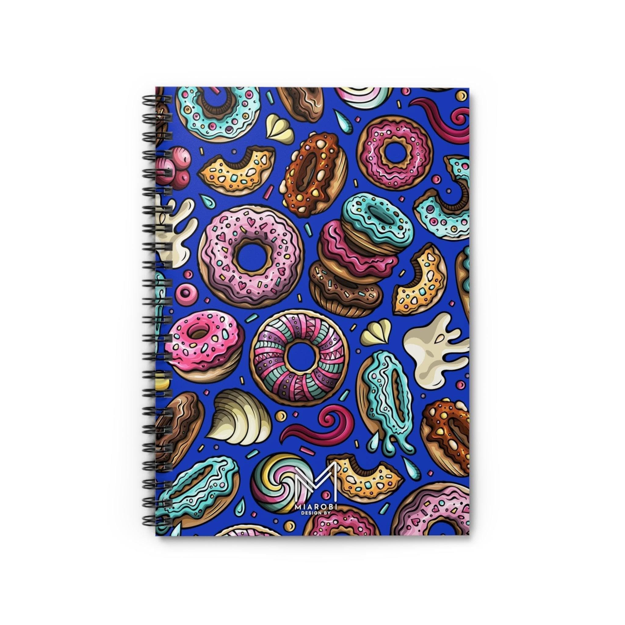 Glazed Craze (Blue) Spiral Notebook - Miarobi Design By