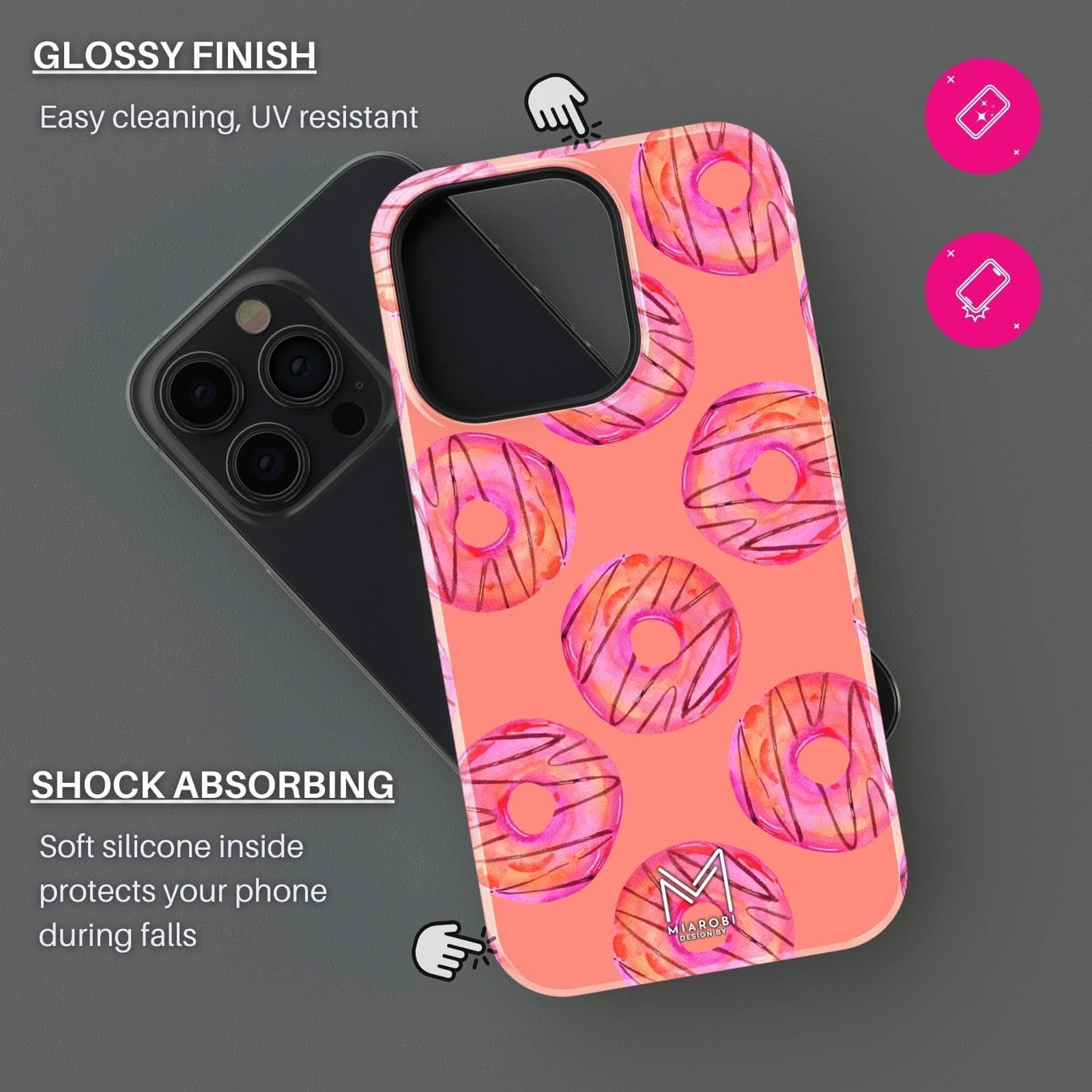 Glazed & Gooey (Pink) Phone Case - Miarobi Design By