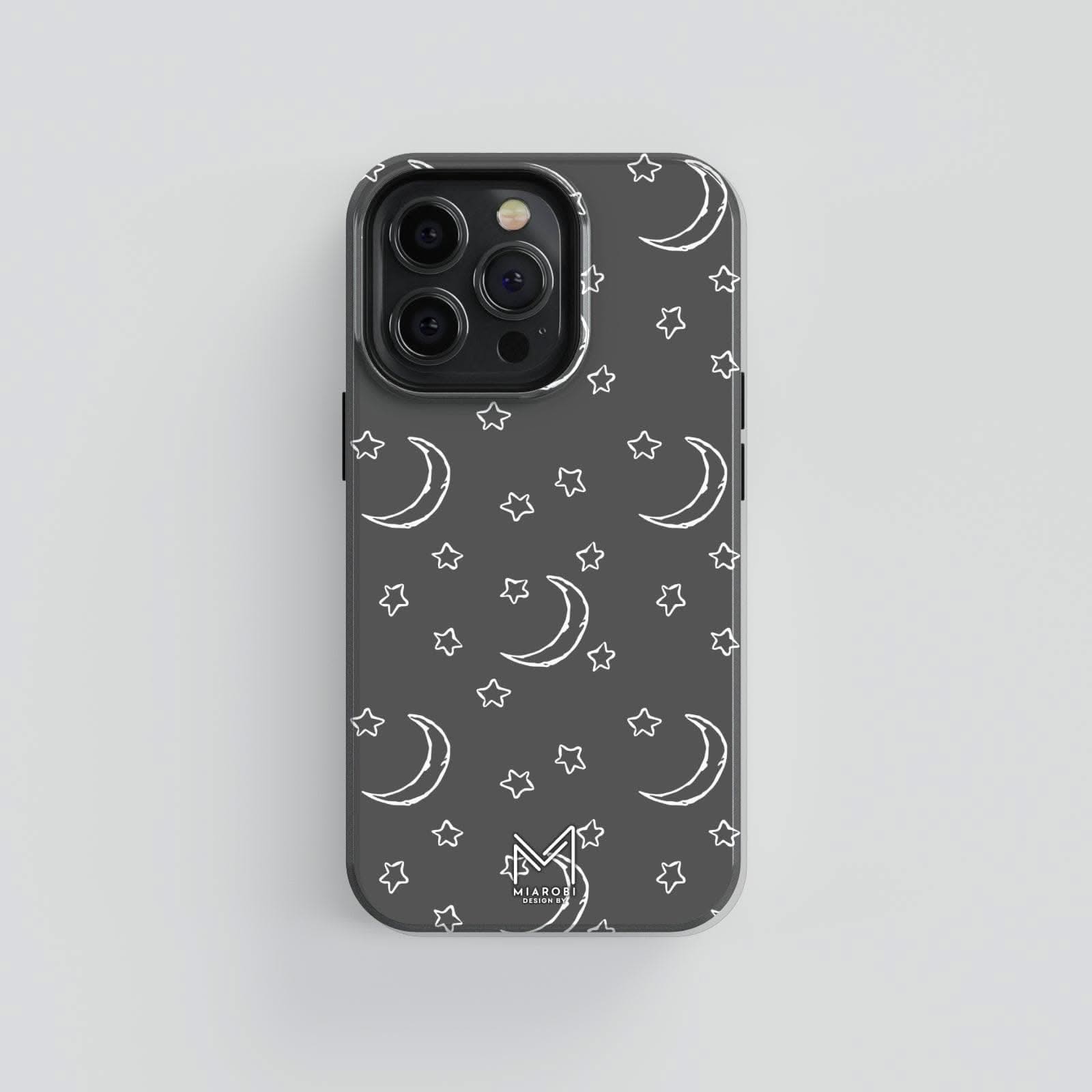 Moon & Stars (Gray) Phone Case - Miarobi Design By