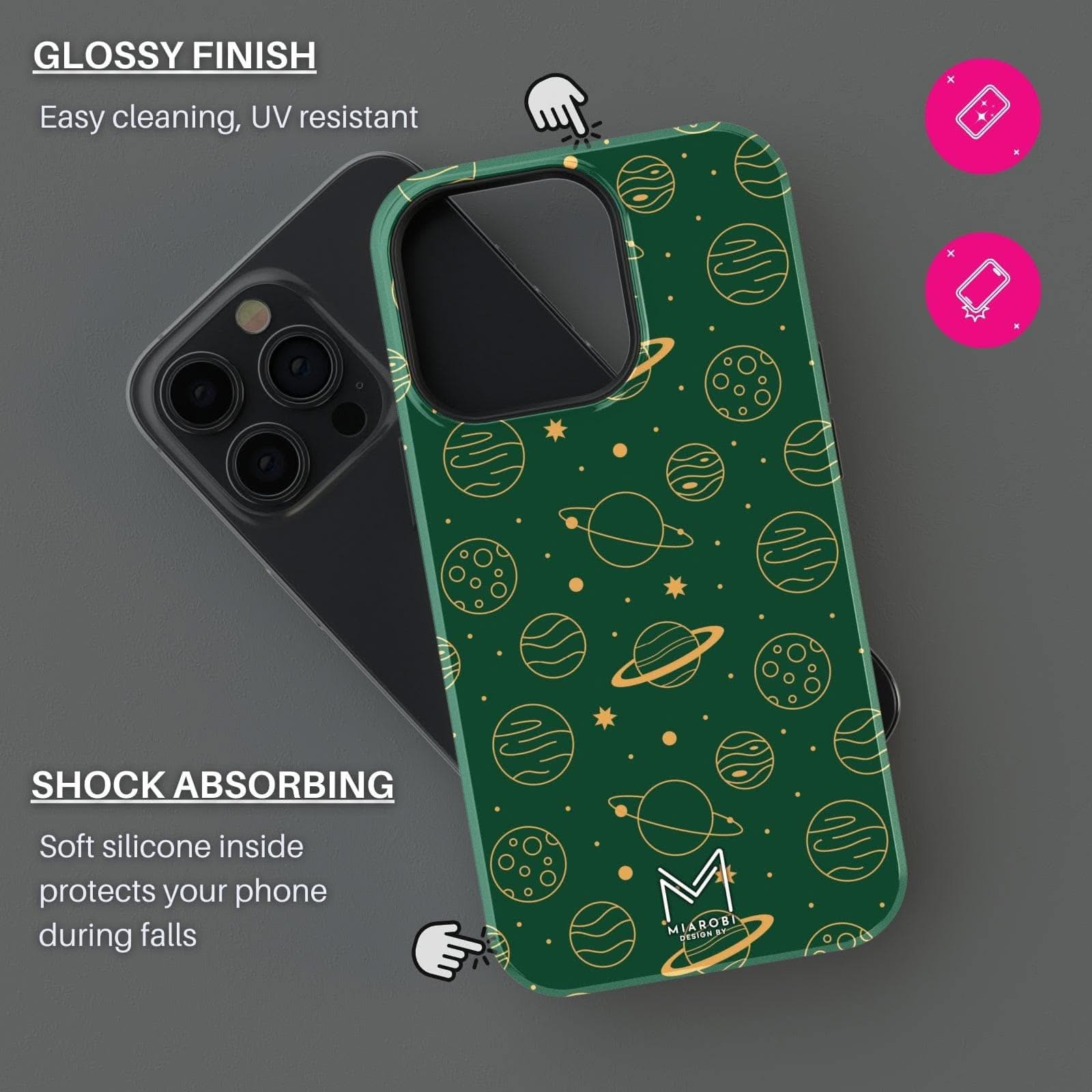 Moonstruck Celestial Beauty (Green) Phone Case - Miarobi Design By