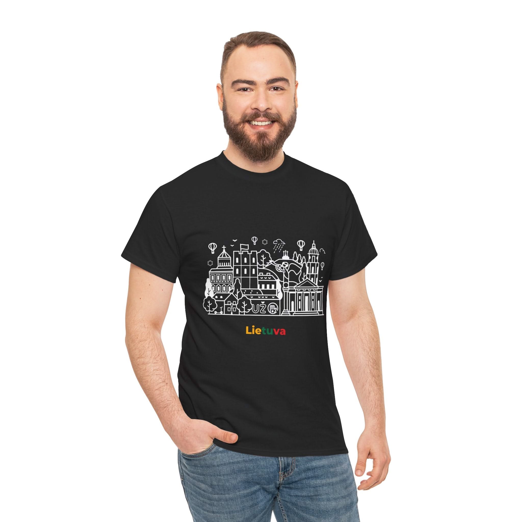 Lithuania Landmark T-Shirt - Unisex Heavy Cotton Tee