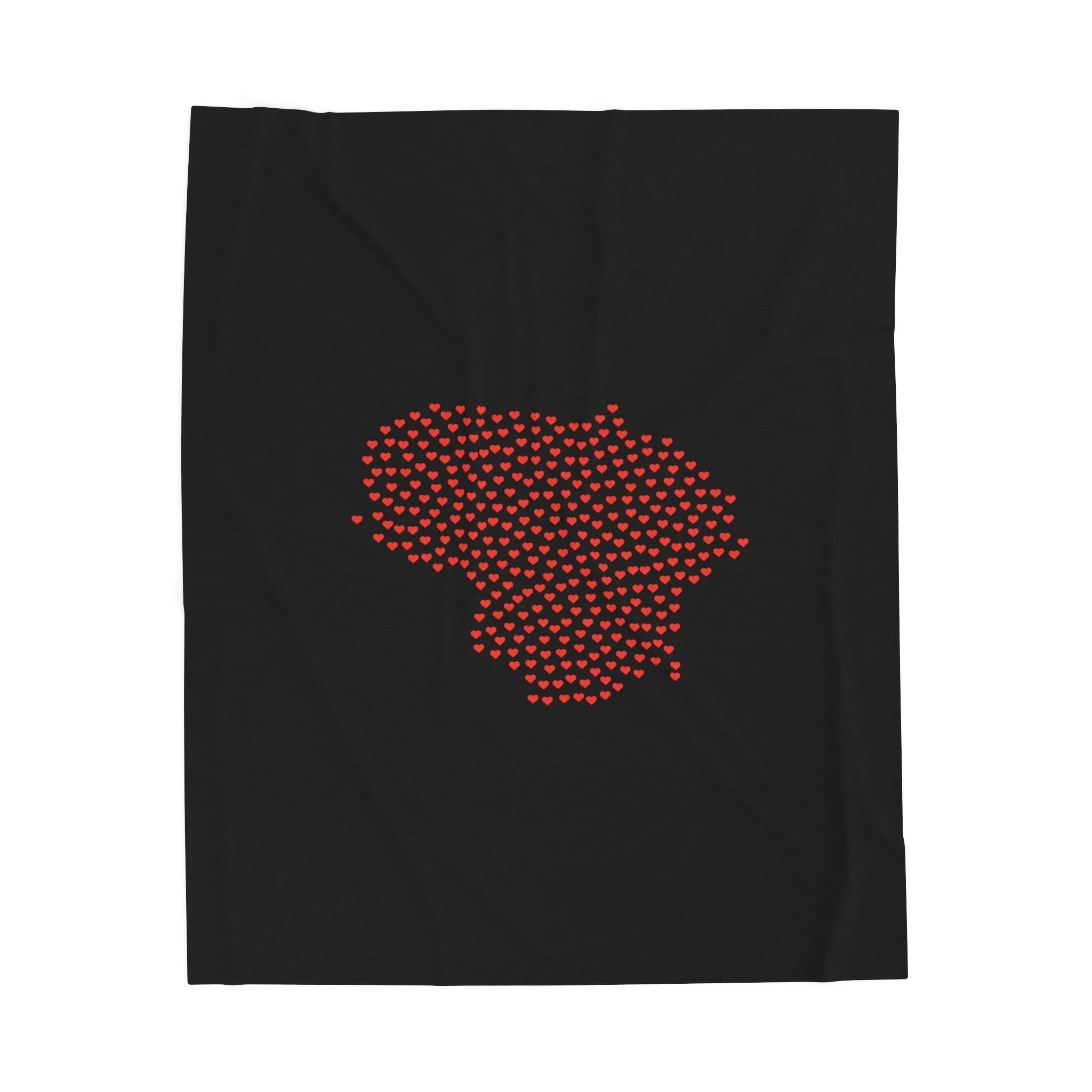 Lithuania Hearts - Velveteen Plush Blanket