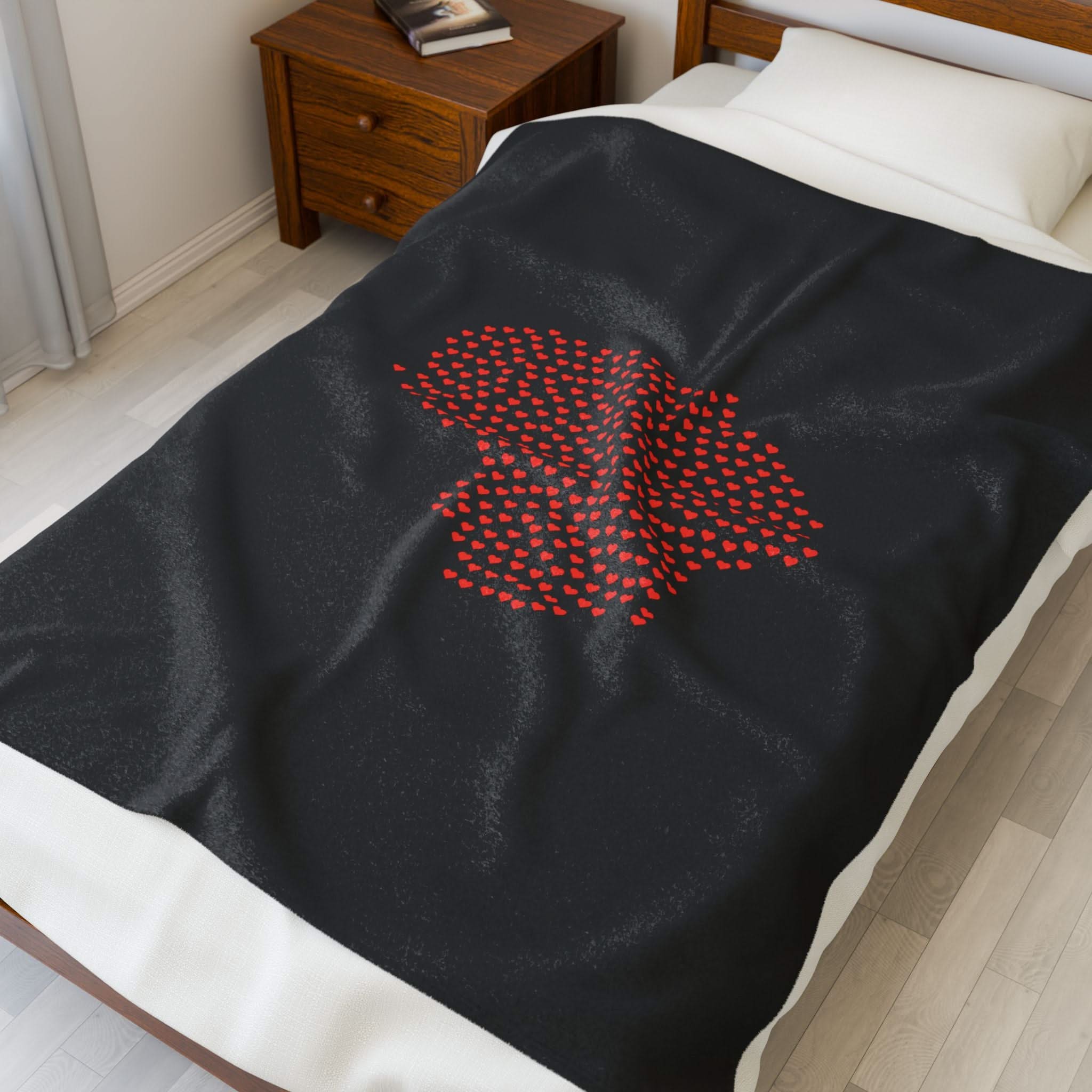 Lithuania Hearts - Velveteen Plush Blanket