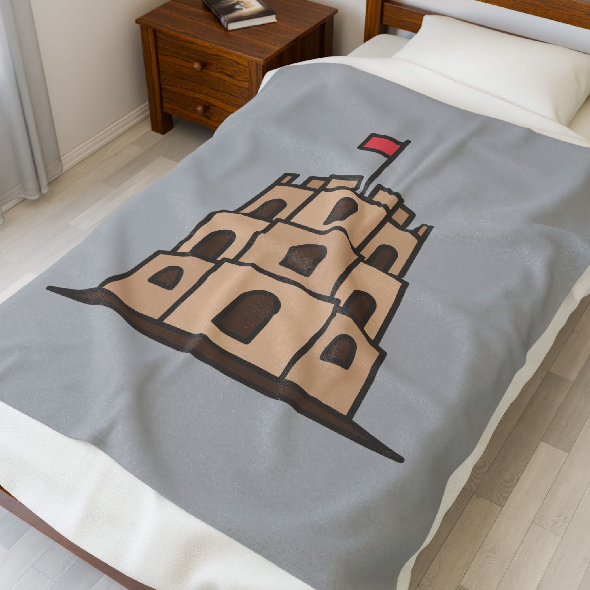 Gediminas castle Velveteen Plush Blanket