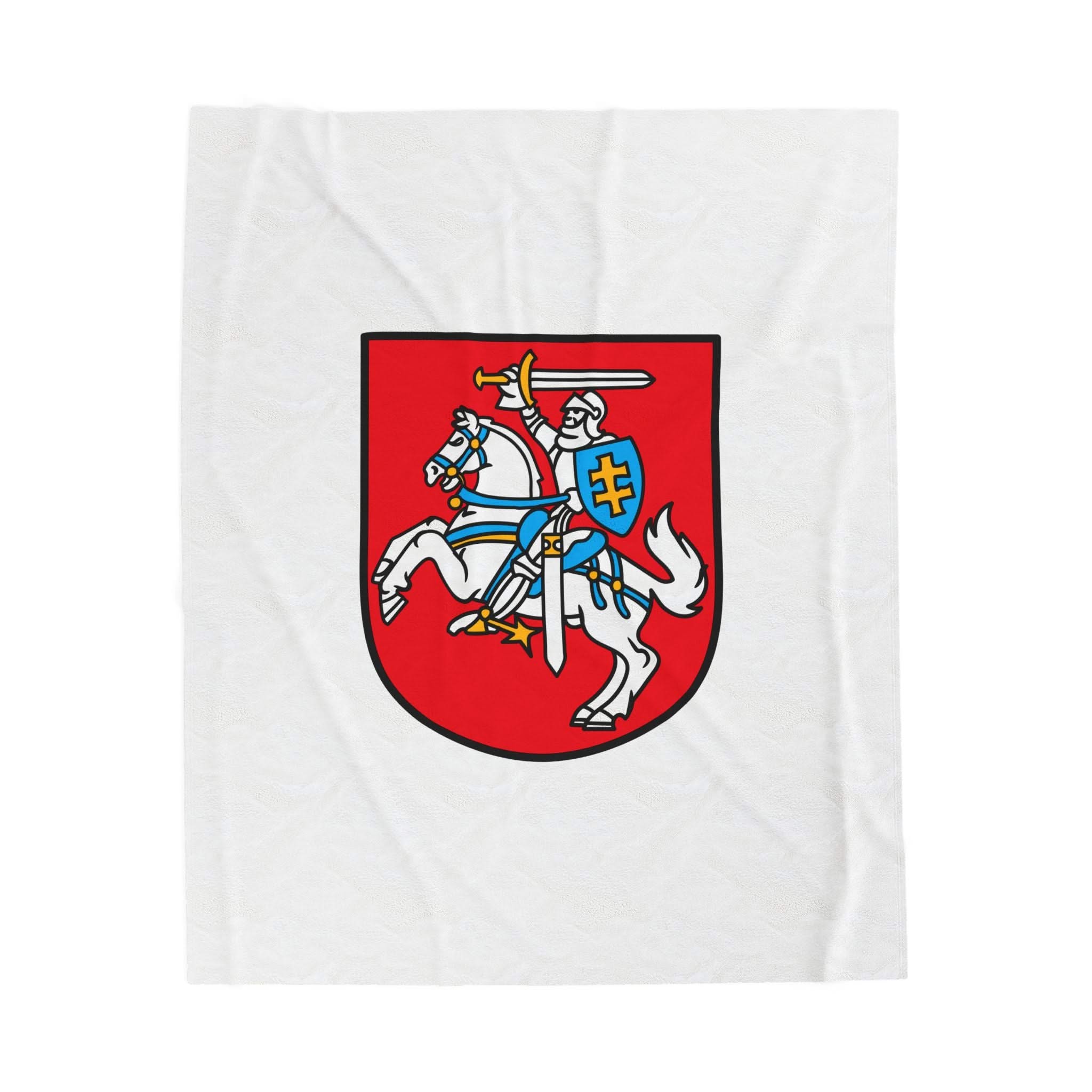Heraldic Knight Velveteen Plush Blanket