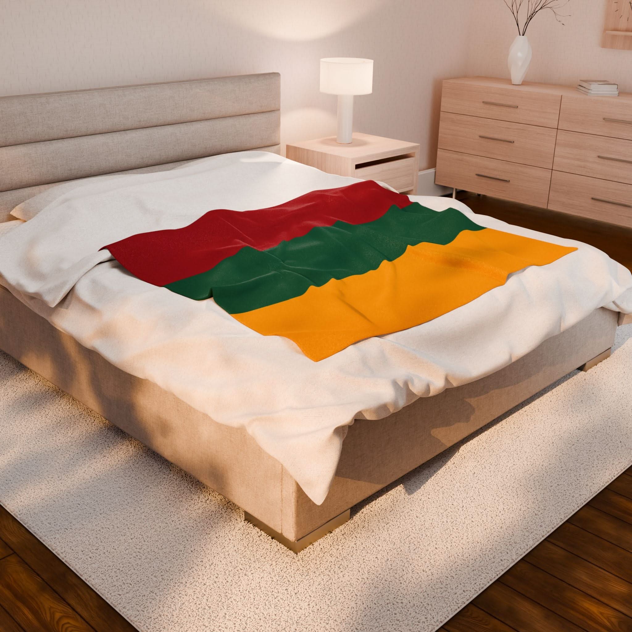 Lithuanian Flag Velveteen Plush Blanket