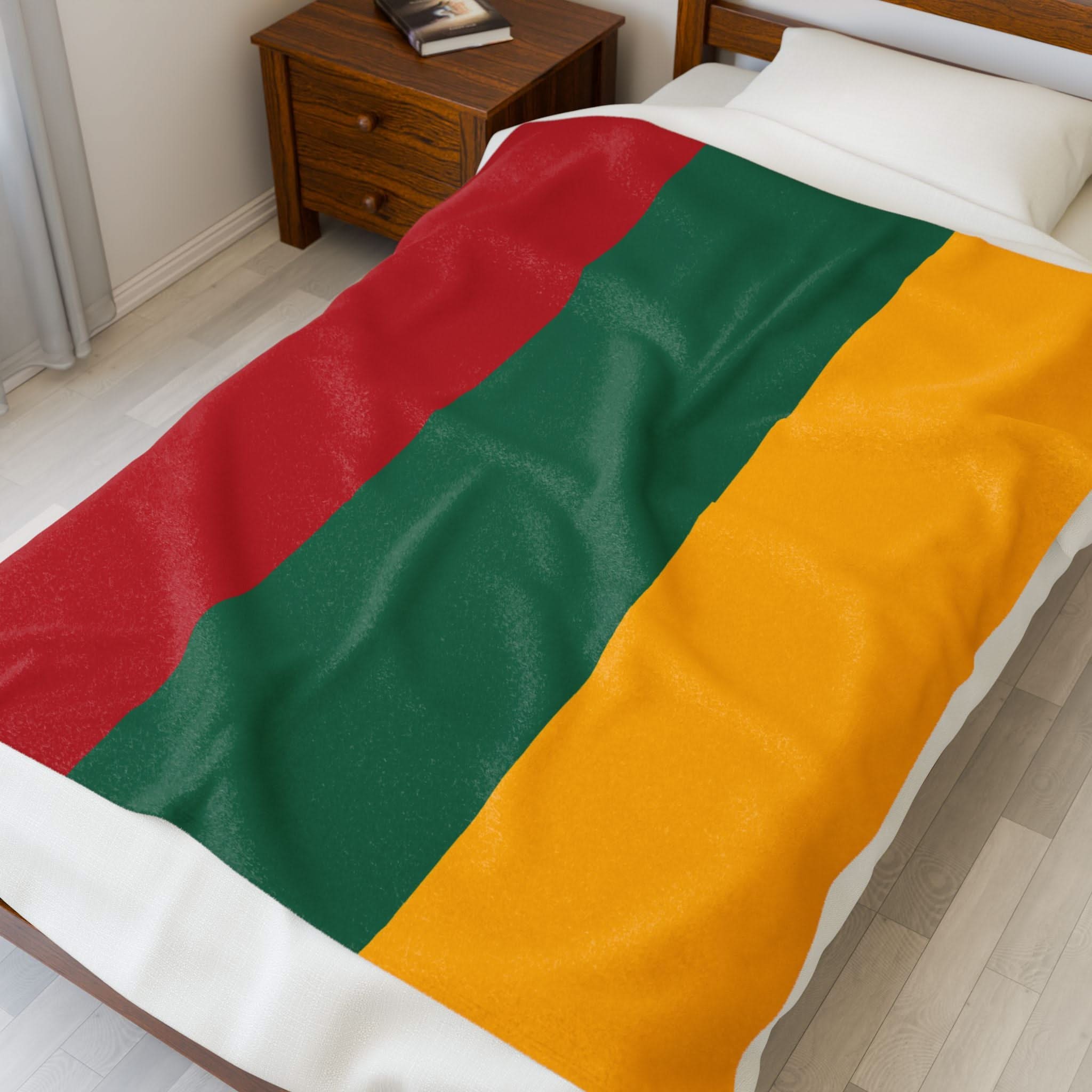 Lithuanian Flag Velveteen Plush Blanket
