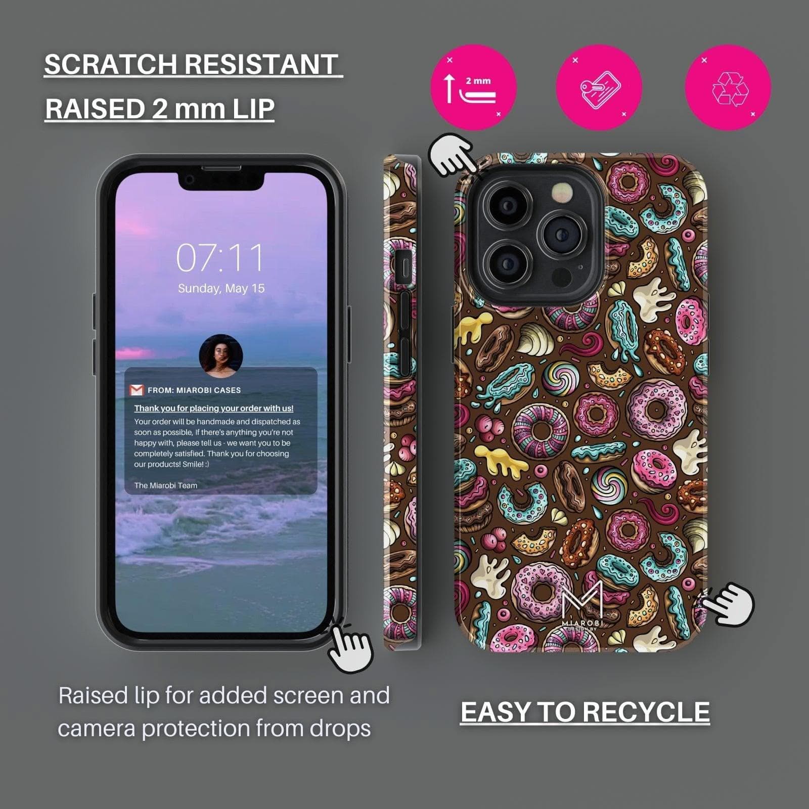 Berrylicious Bite (Brown) Phone Case - Miarobi Design By