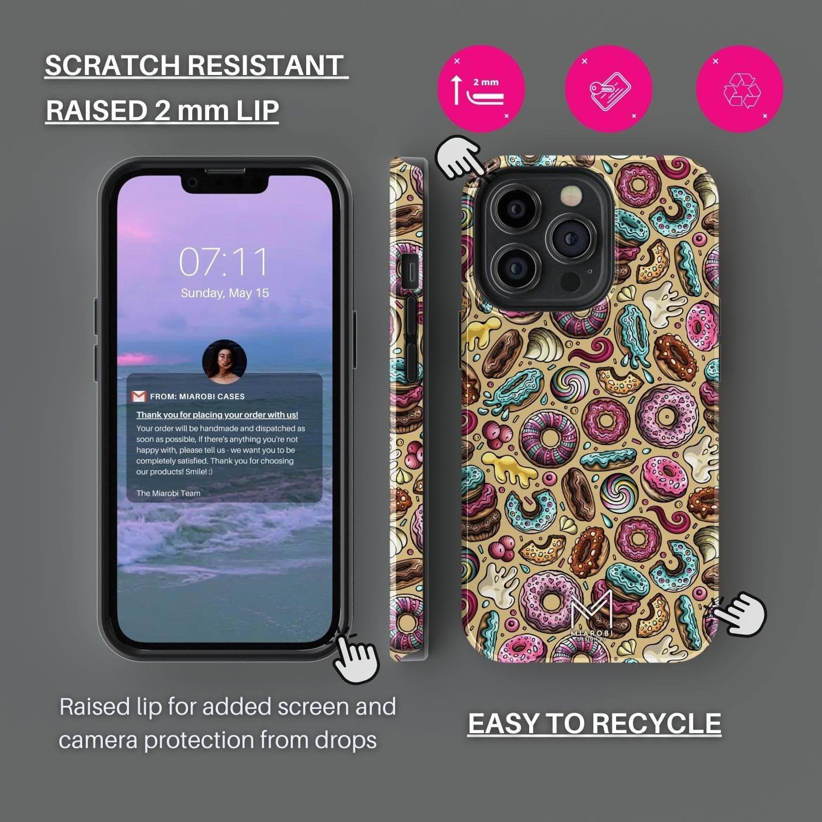 Berrylicious Bite (Coffee) Phone Case - Miarobi Design By