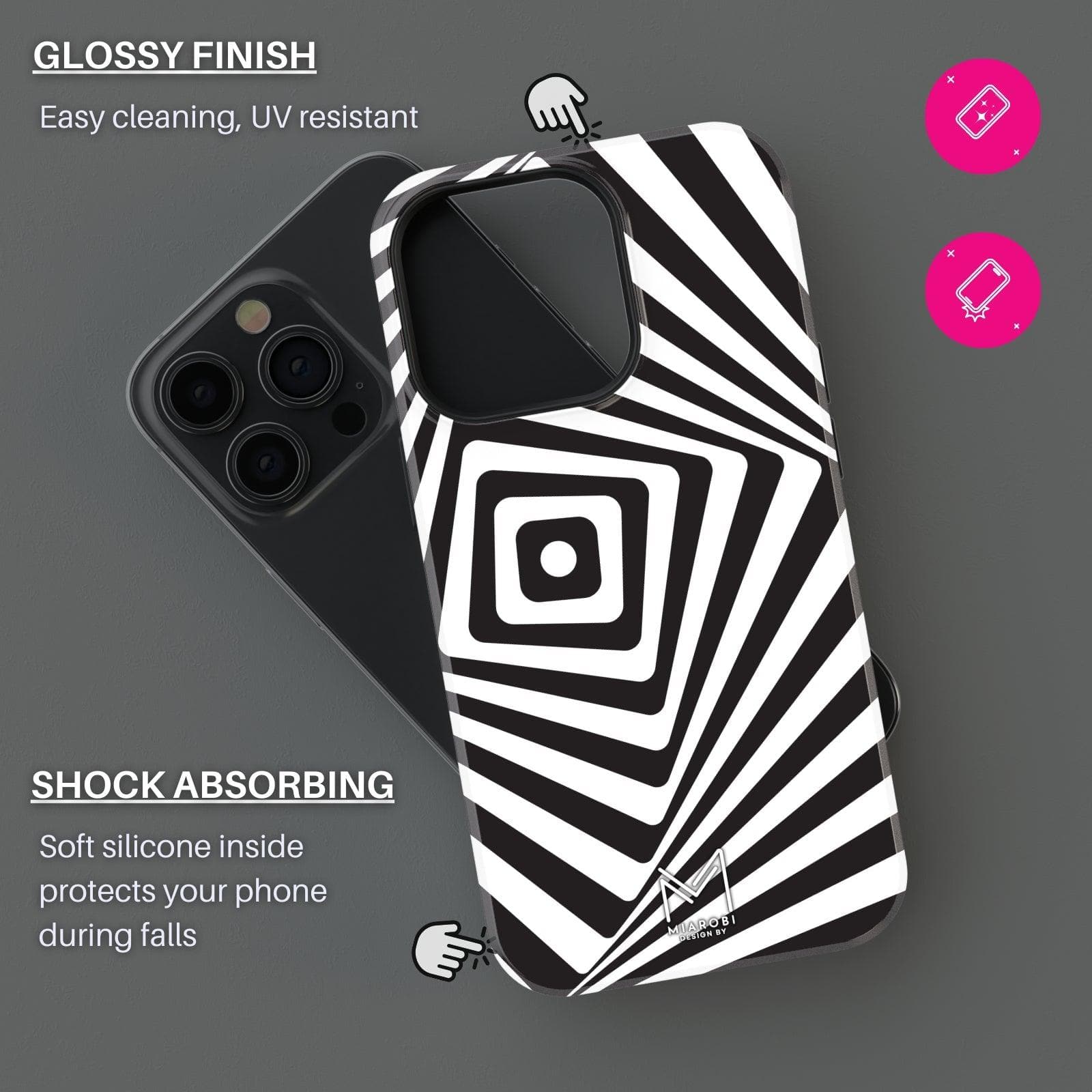 Black & White Harmony Phone Case - Miarobi Design By