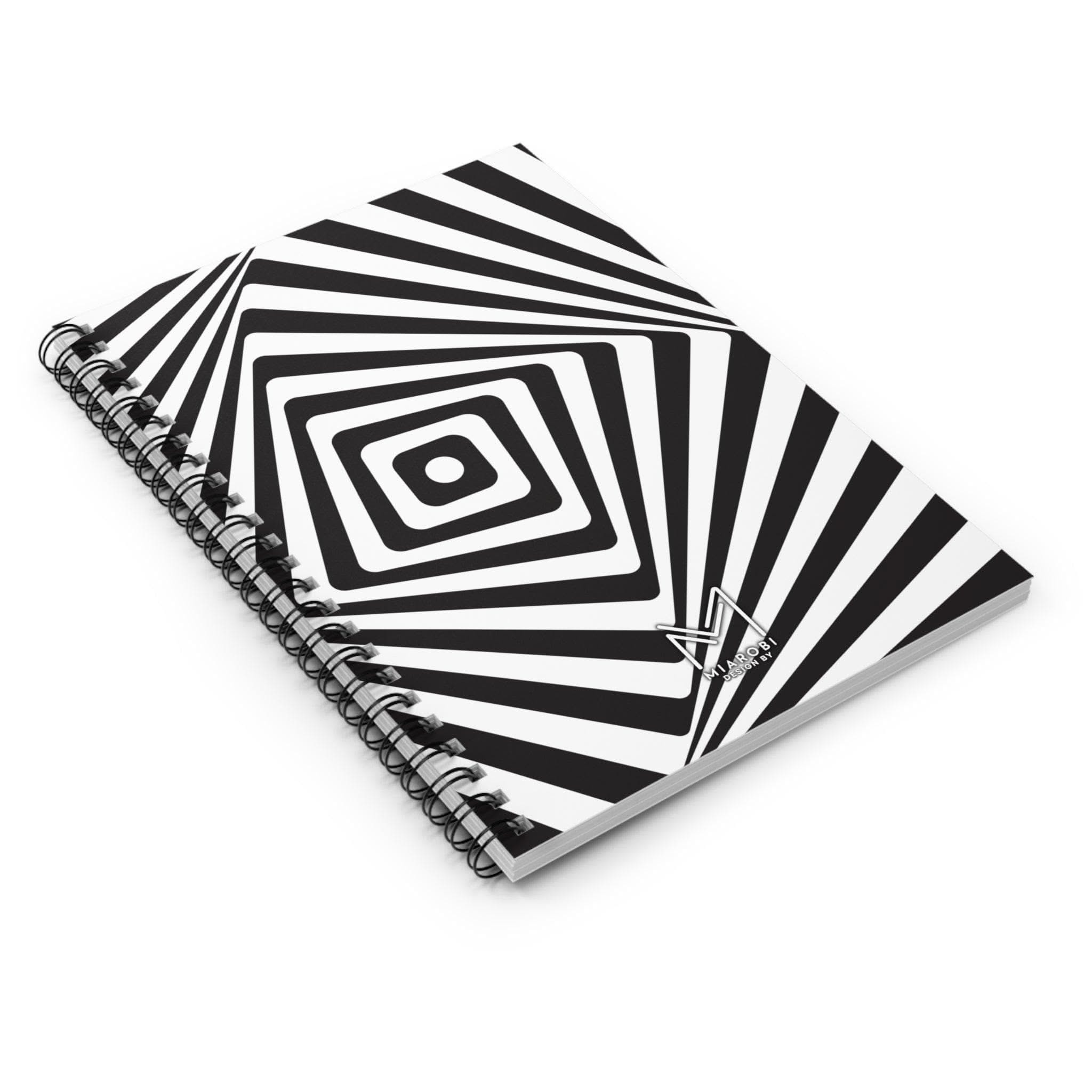 Black & White Harmony Spiral Notebook - Miarobi Design By