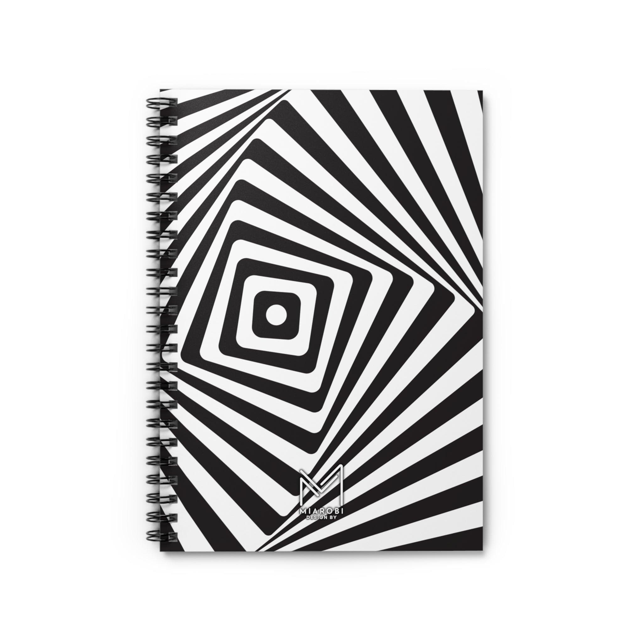 Black & White Harmony Spiral Notebook - Miarobi Design By