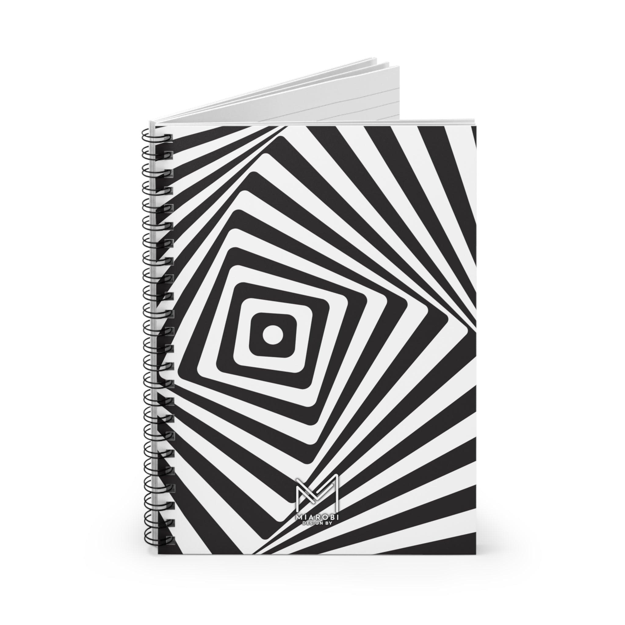 Black & White Harmony Spiral Notebook - Miarobi Design By