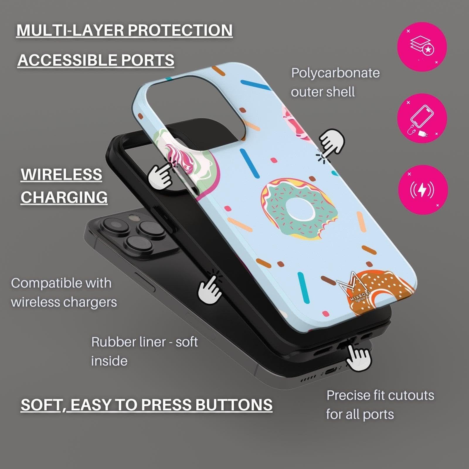 Blueberry Sprinkle Phone Case - Miarobi Design By
