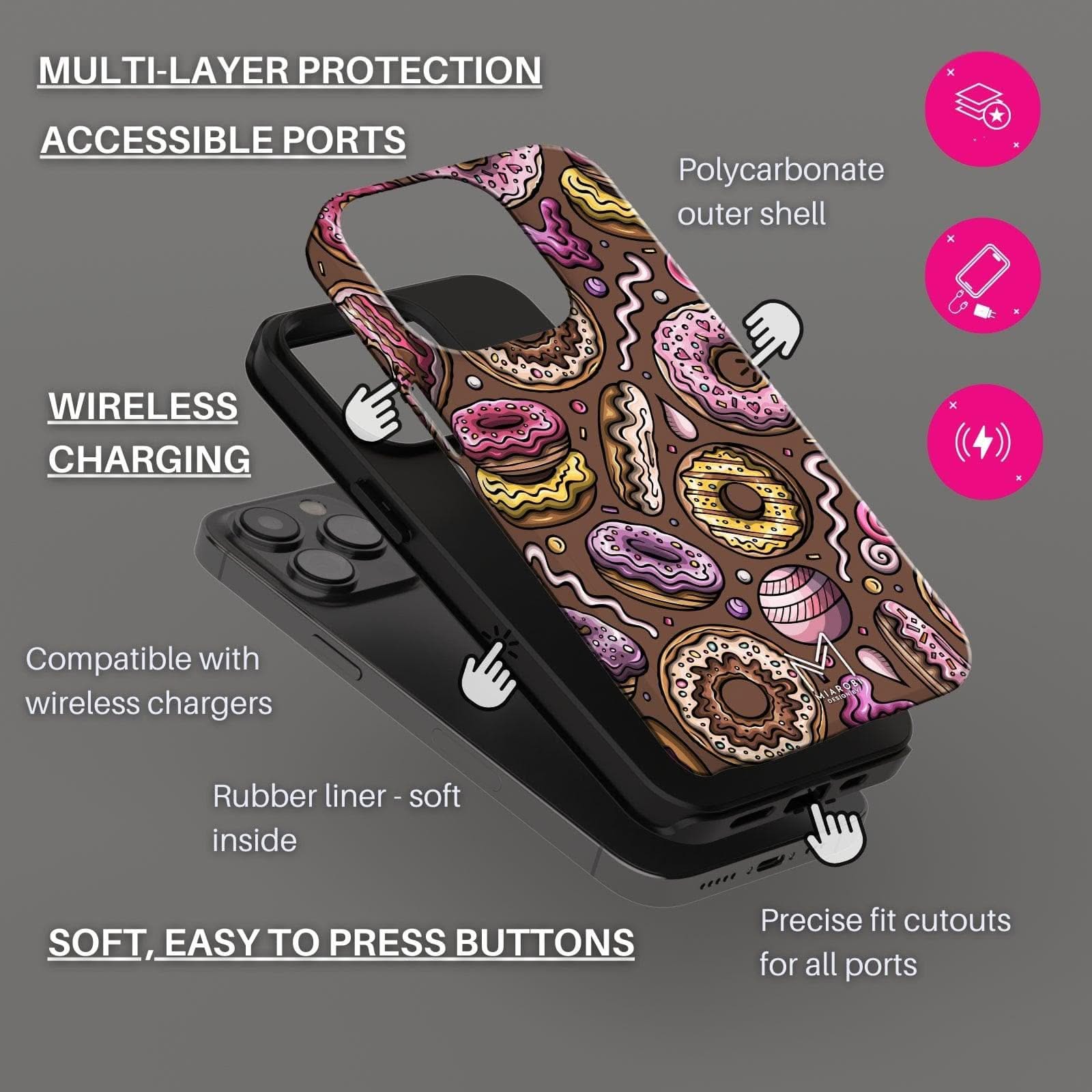 Boston Cream Phone Case - Miarobi Design By