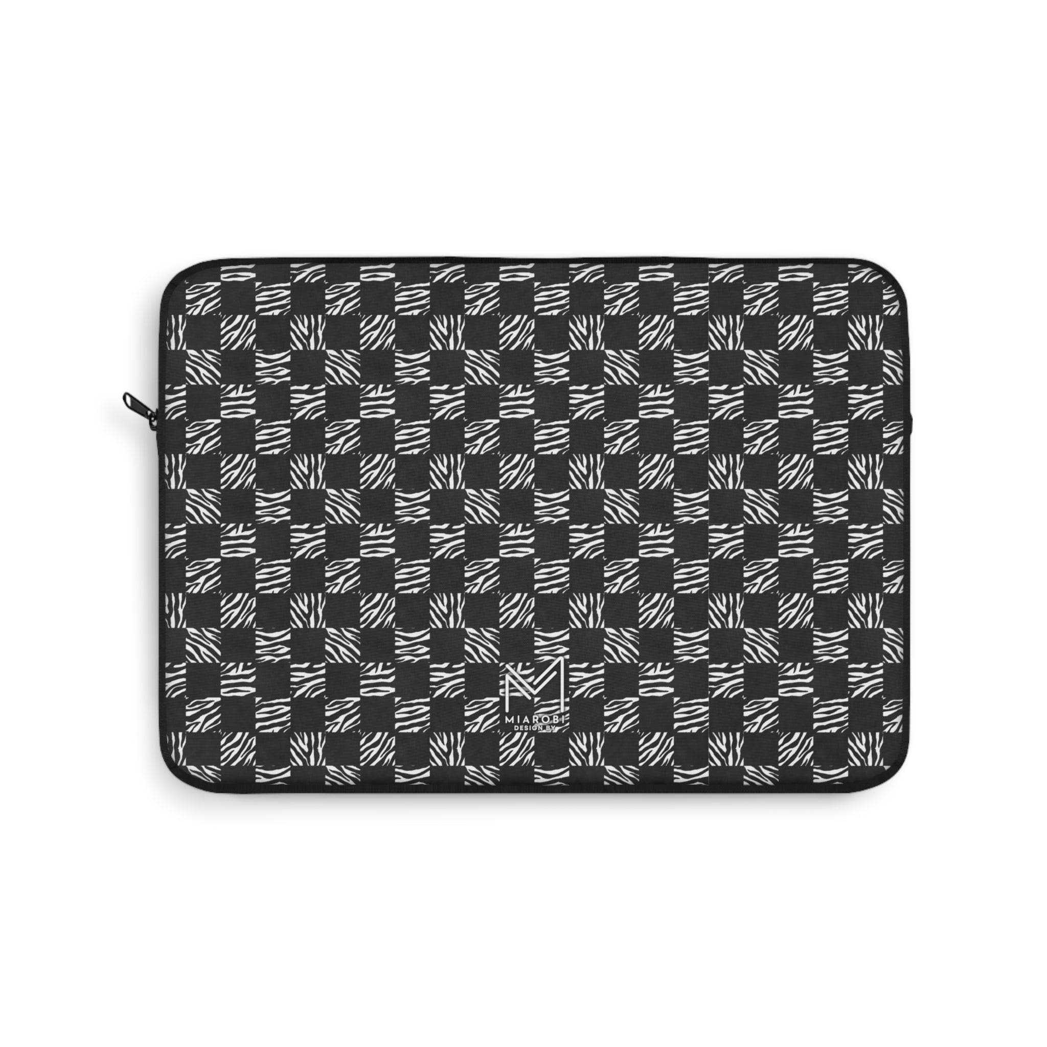 Checkered (Black & White) Laptop Sleeve - Miarobi Design By