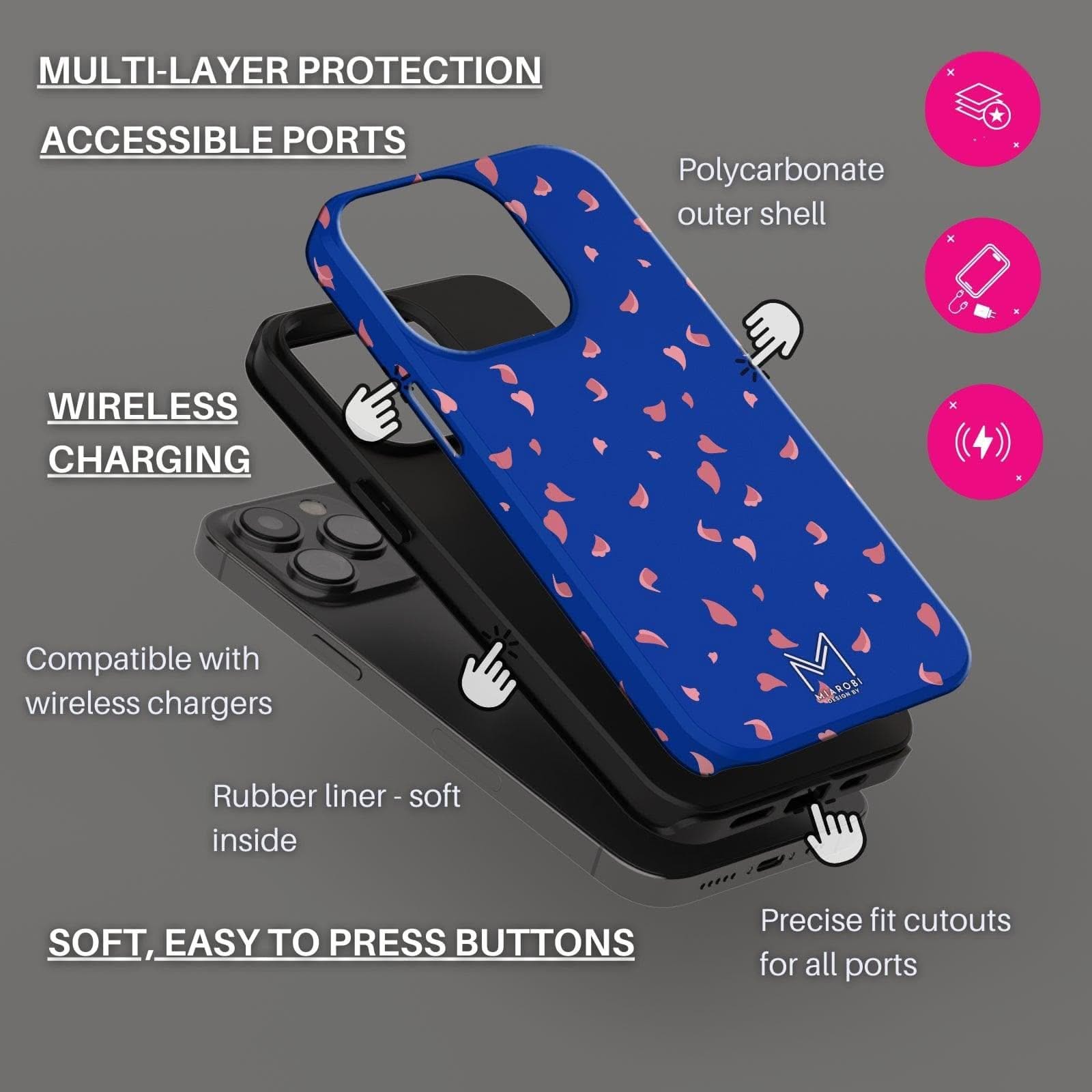 Cherry Blossom (Blue) Phone Case - Miarobi Design By