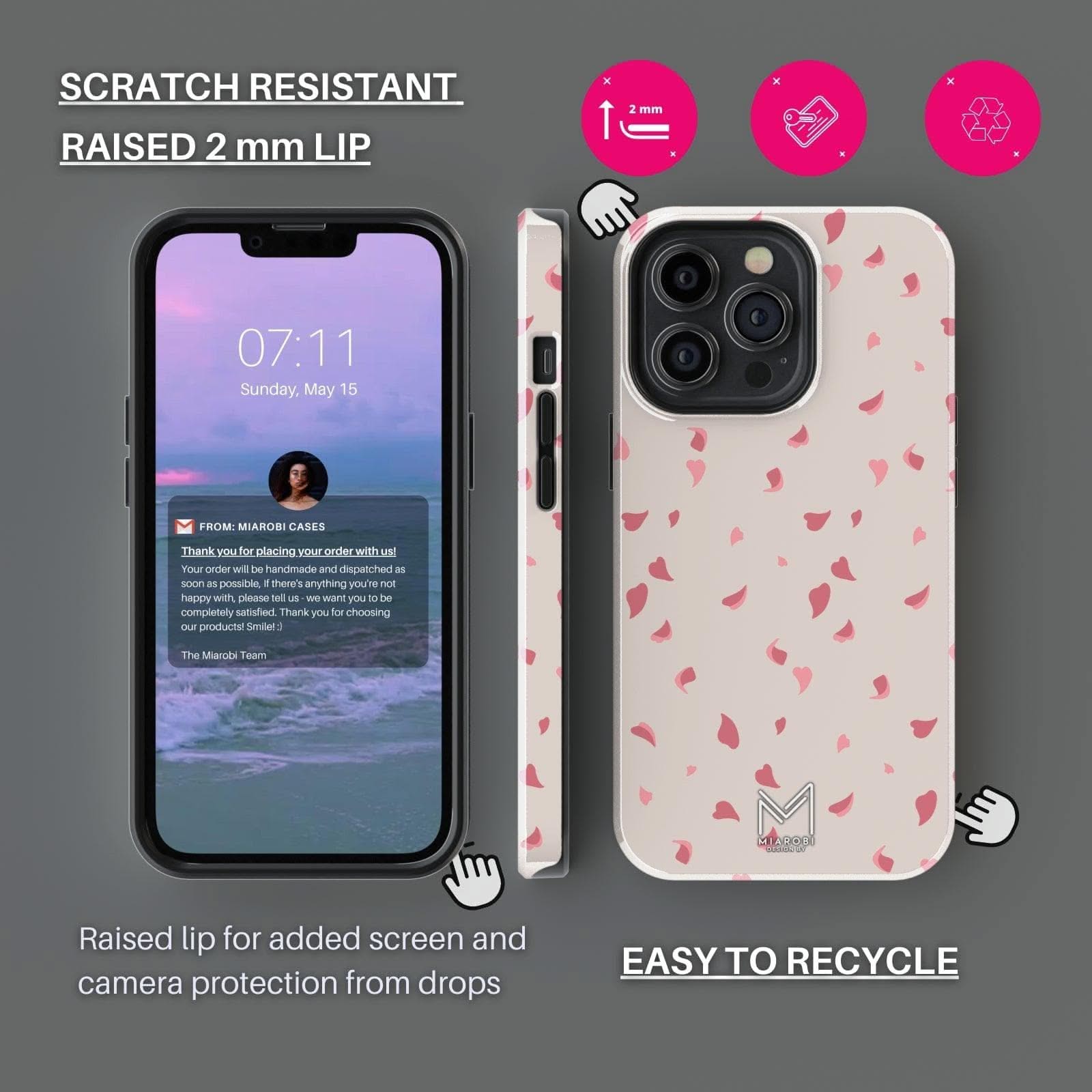 Cherry Blossom (Latte) Phone Case - Miarobi Design By