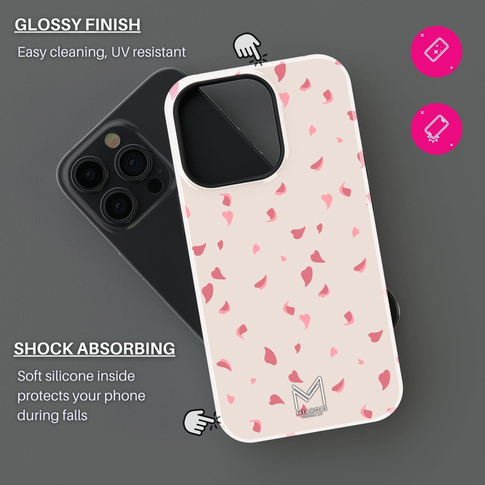 Cherry Blossom (Latte) Phone Case - Miarobi Design By