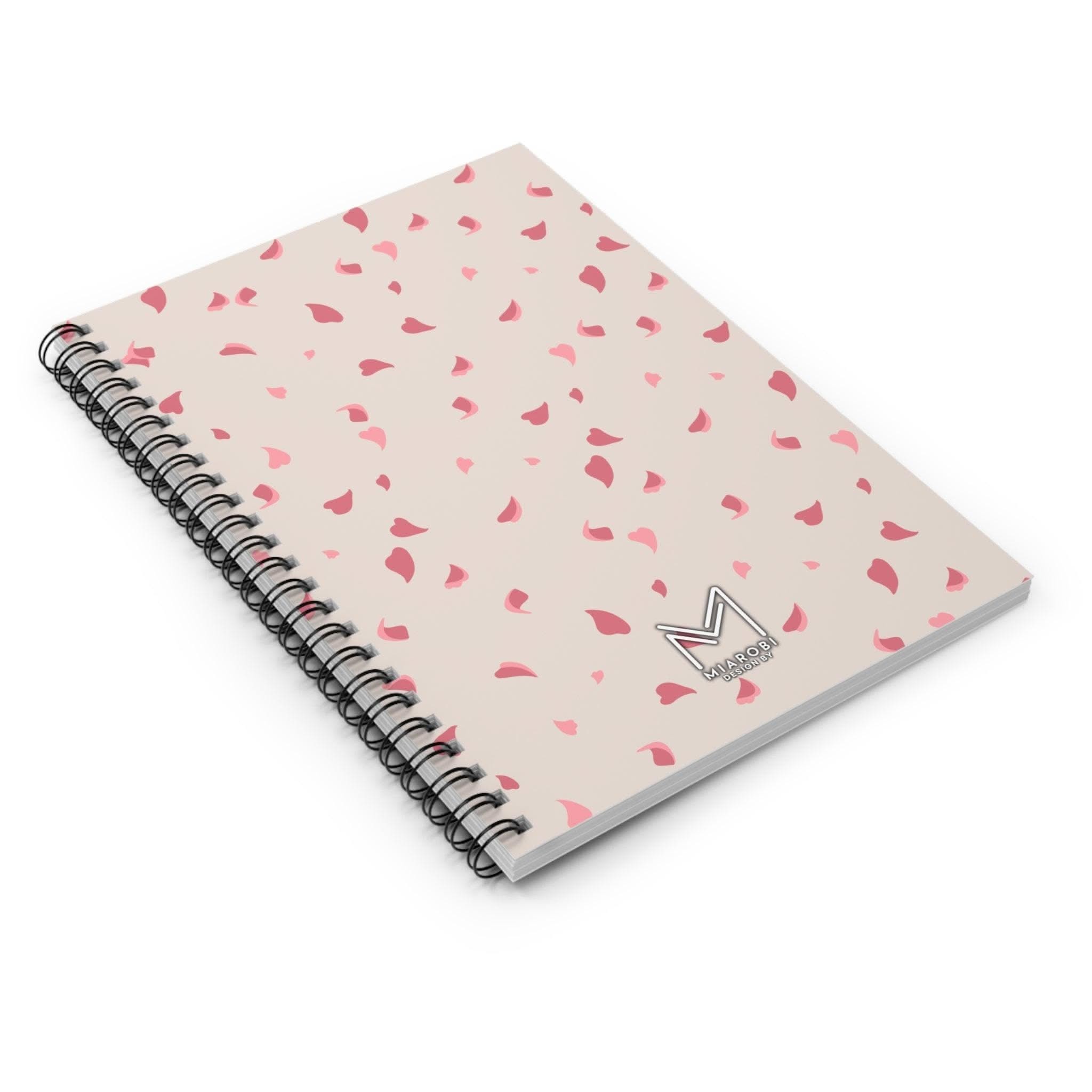 Cherry Blossom (Latte) Spiral Notebook - Miarobi Design By