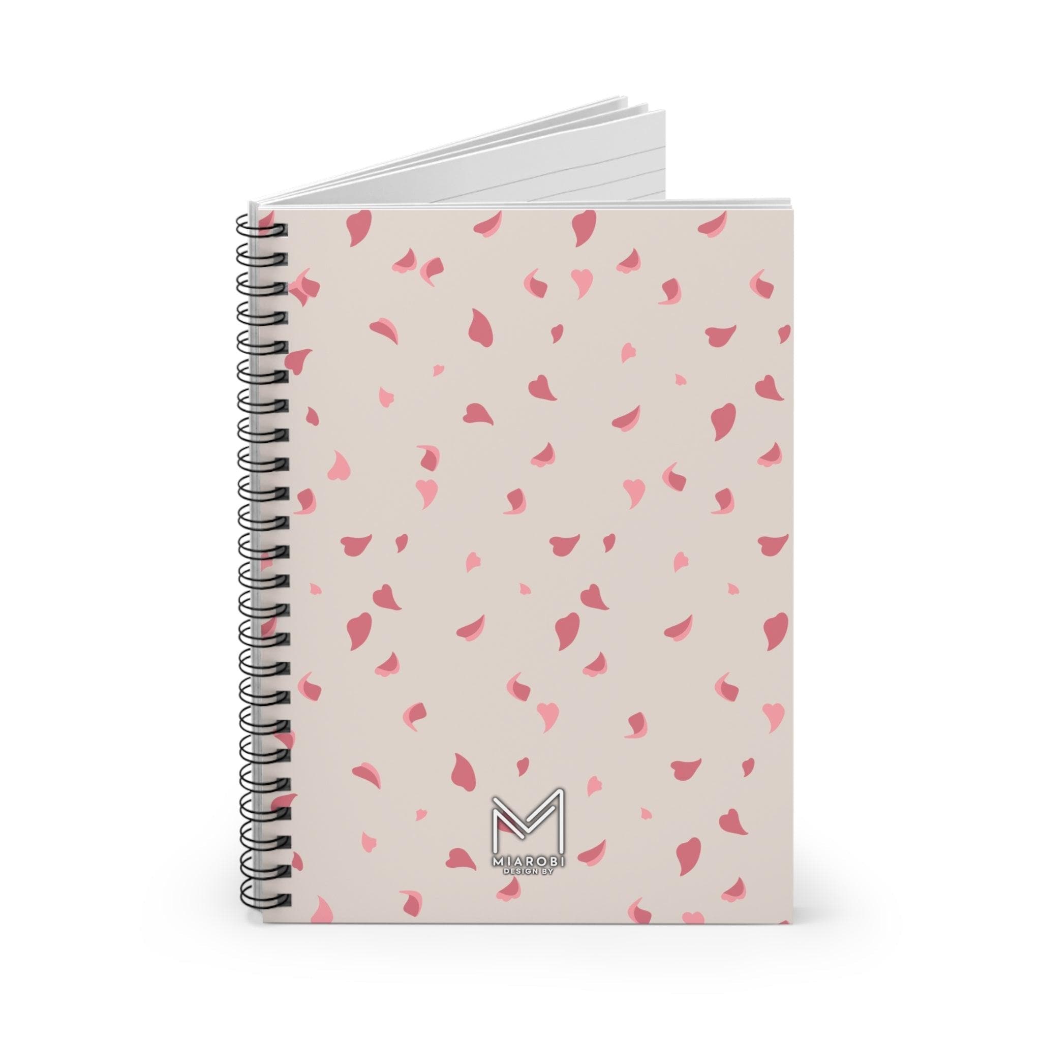 Cherry Blossom (Latte) Spiral Notebook - Miarobi Design By