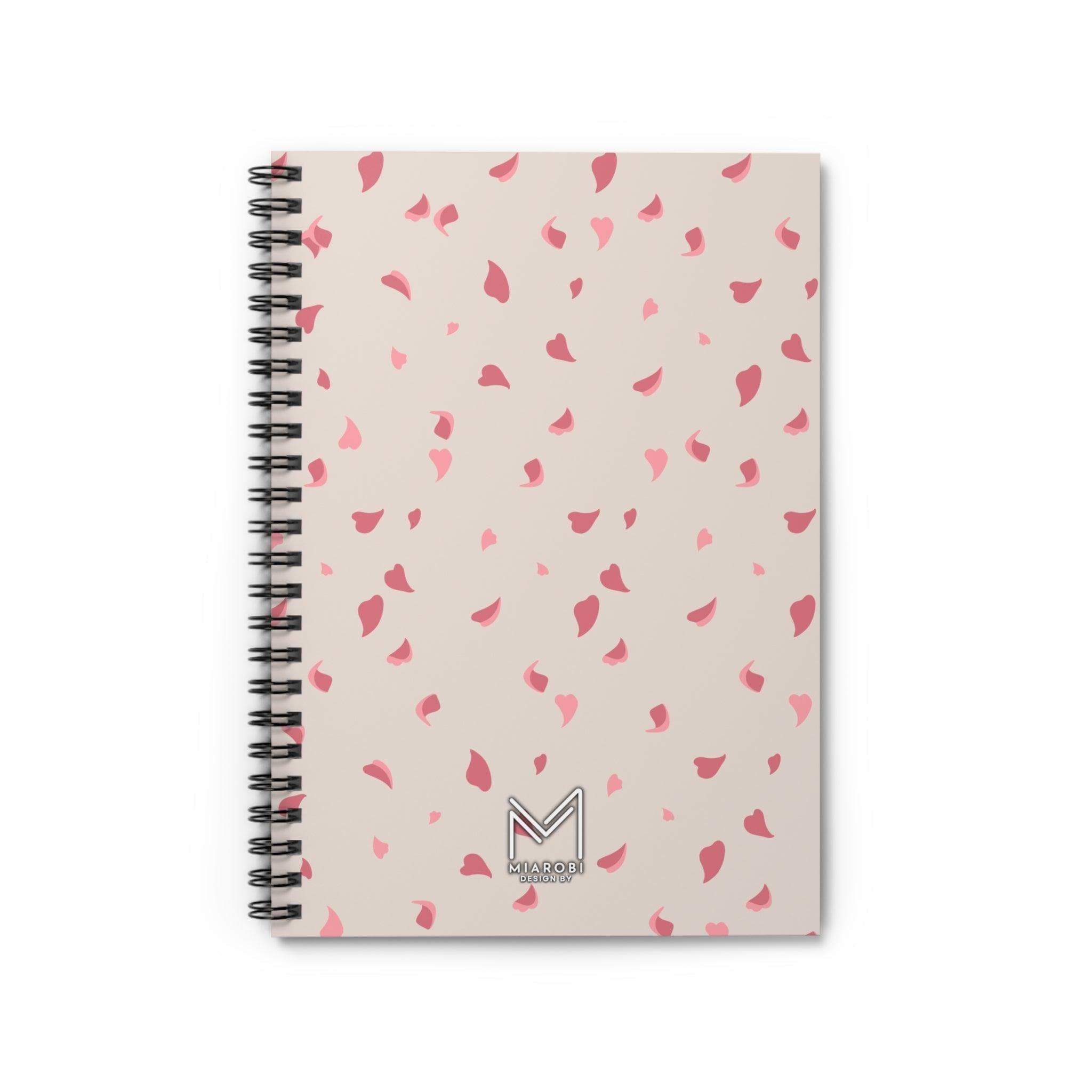 Cherry Blossom (Latte) Spiral Notebook - Miarobi Design By