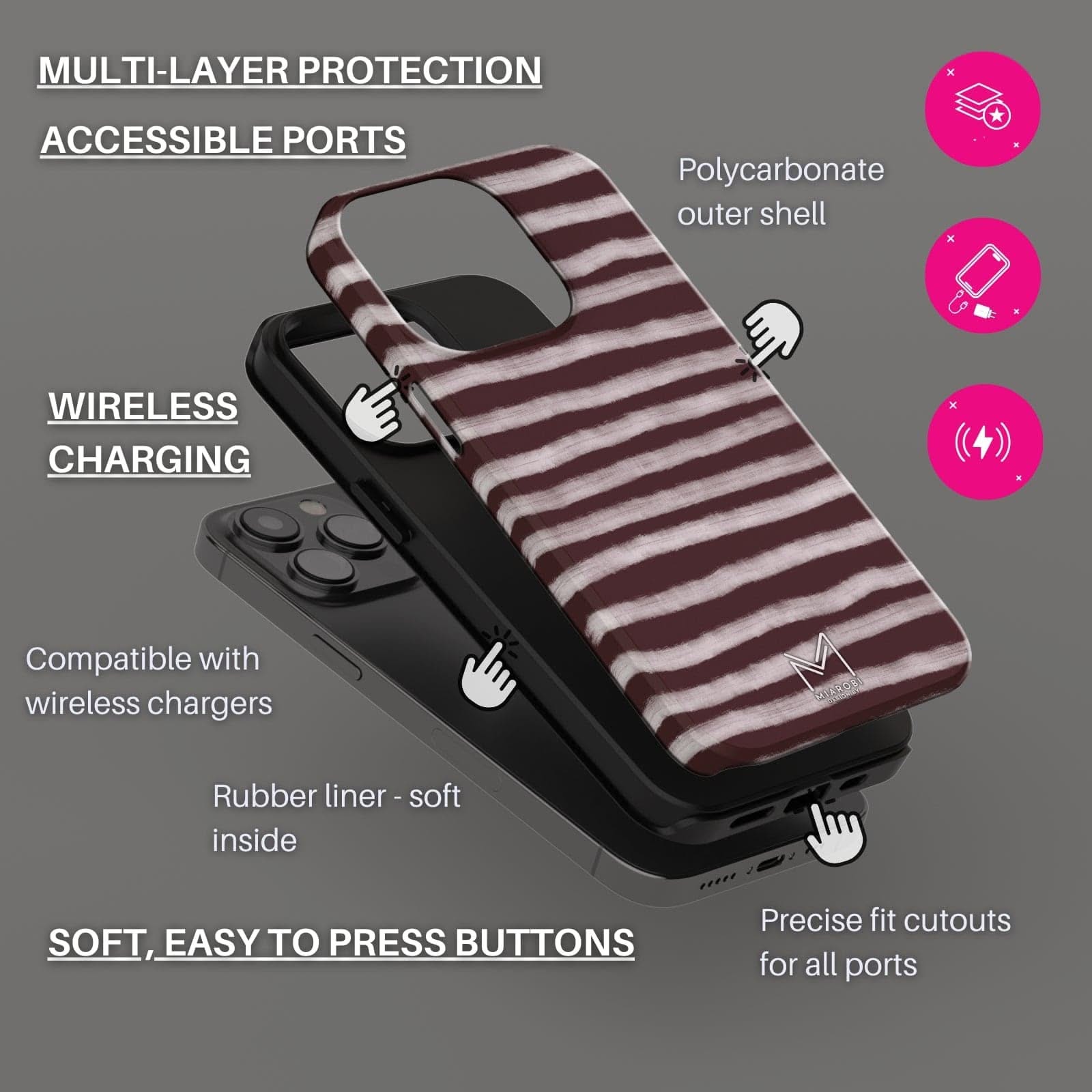 City Chic Zebra Life (Brown) Phone Case - Miarobi Design By