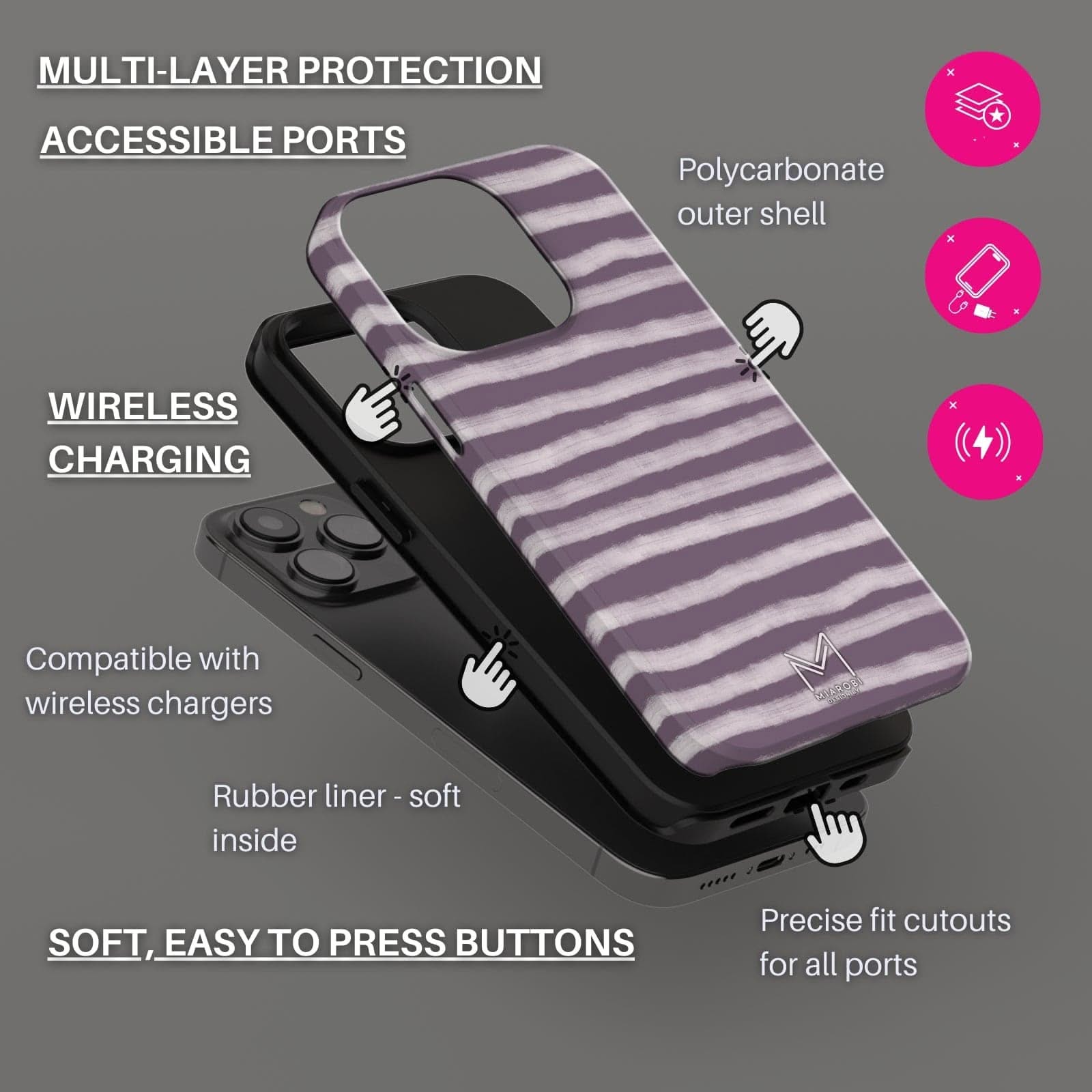City Chic Zebra Life (Lavander) Phone Case - Miarobi Design By