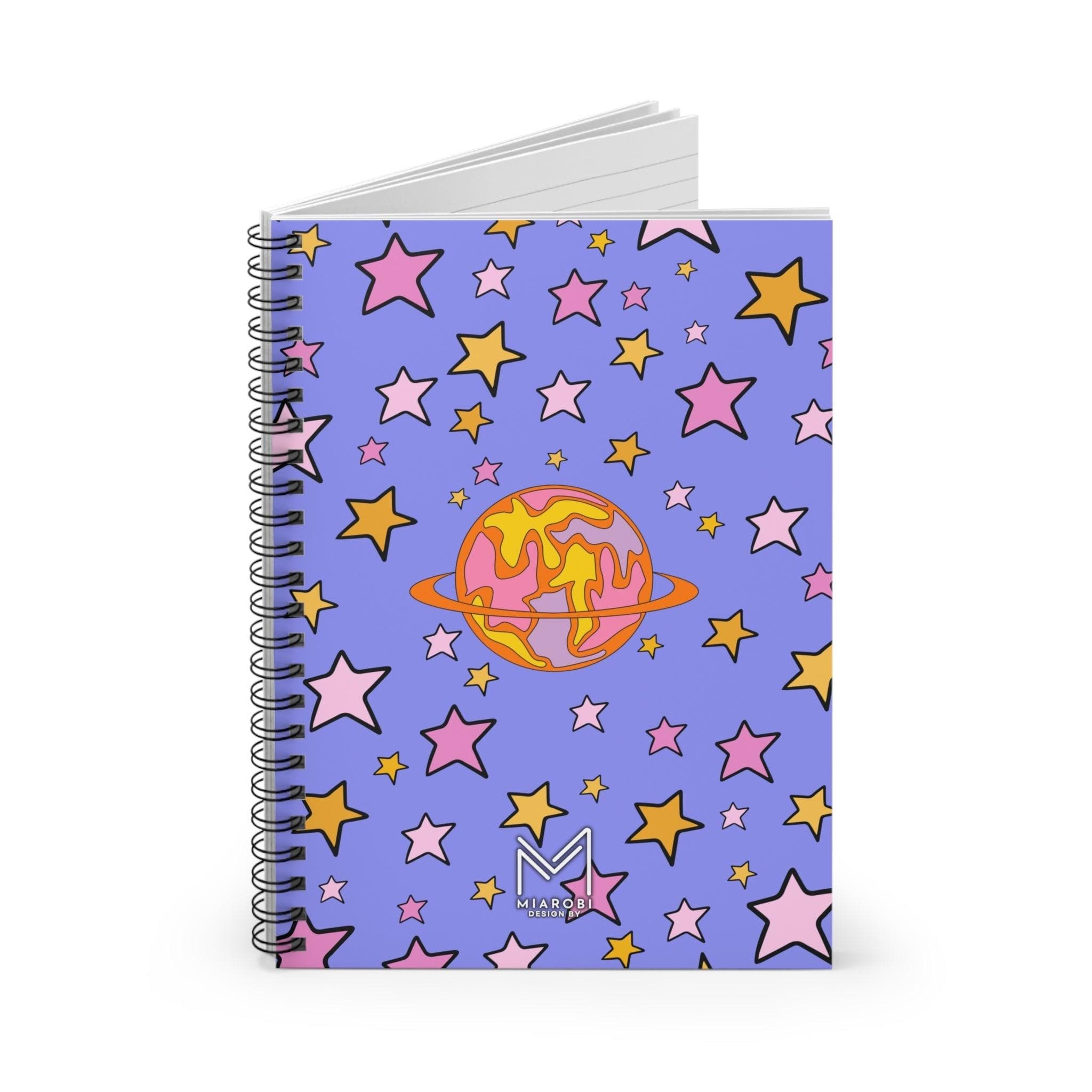 Cosmic Dreams (Blue) Spiral Notebook - Miarobi Design By