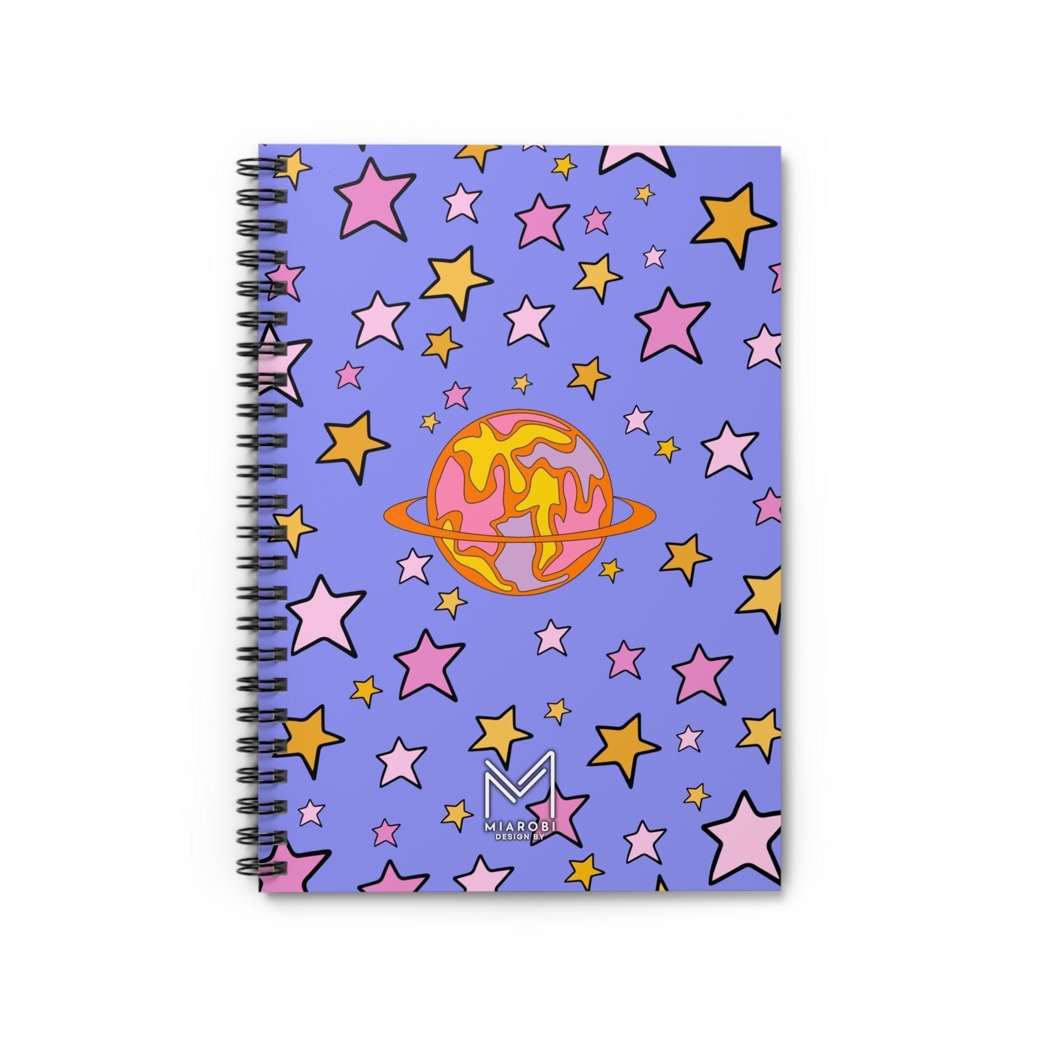 Cosmic Dreams (Blue) Spiral Notebook - Miarobi Design By