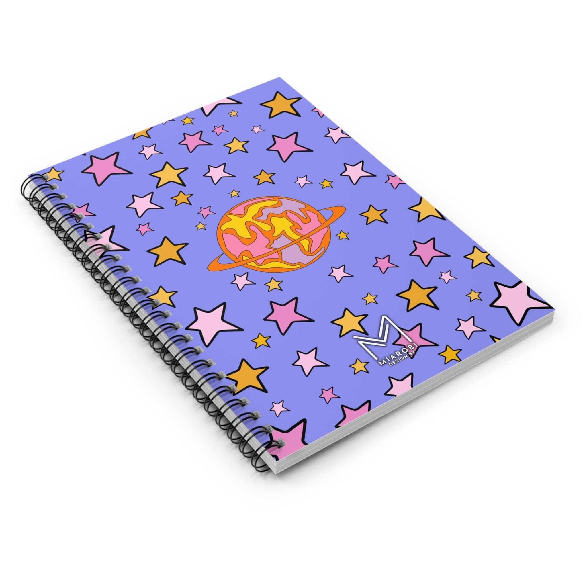 Cosmic Dreams (Blue) Spiral Notebook - Miarobi Design By