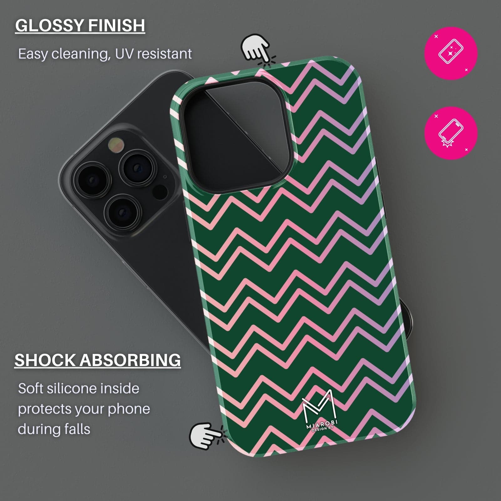 Disco Vibes (Green) Phone Case - Miarobi Design By