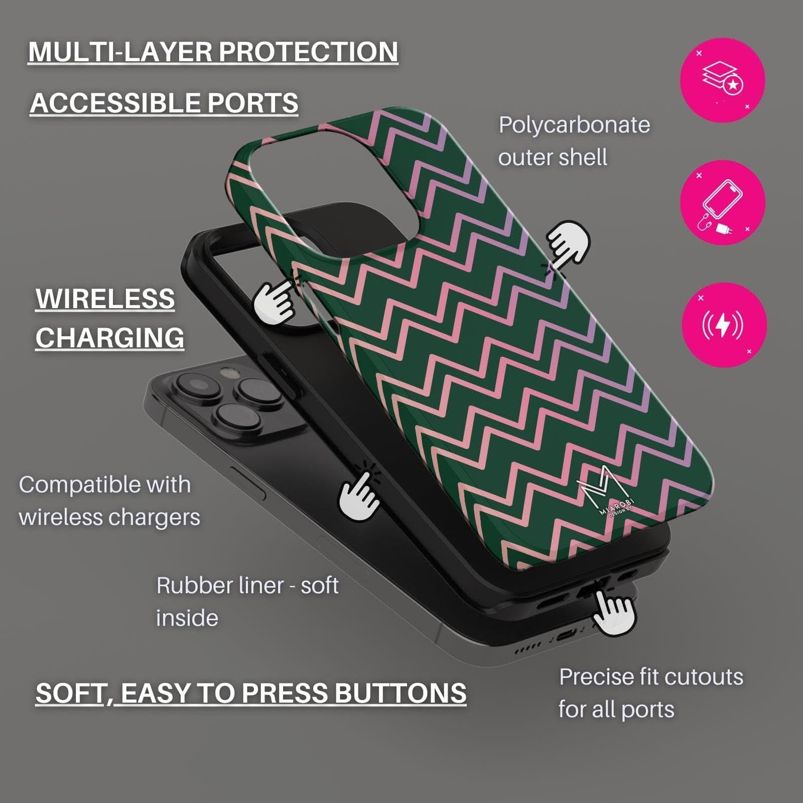 Disco Vibes (Green) Phone Case - Miarobi Design By