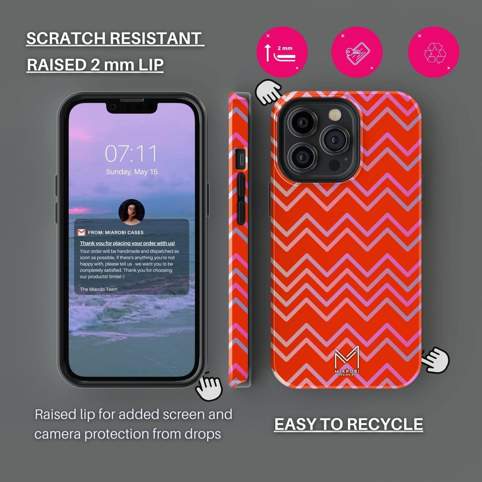 Disco Vibes (Red) Phone Case - Miarobi Design By