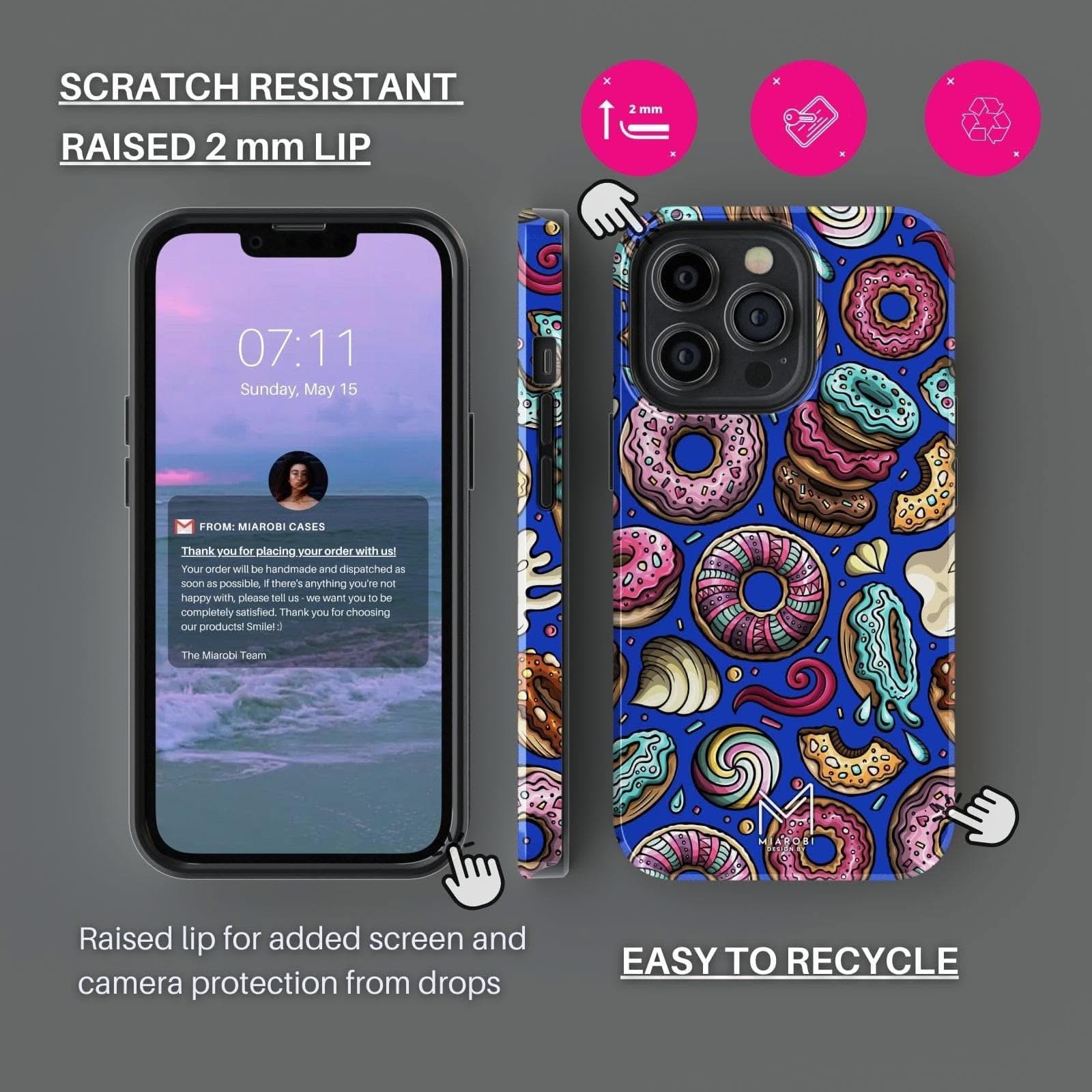 Glazed Craze (Blue) Phone Case - Miarobi Design By