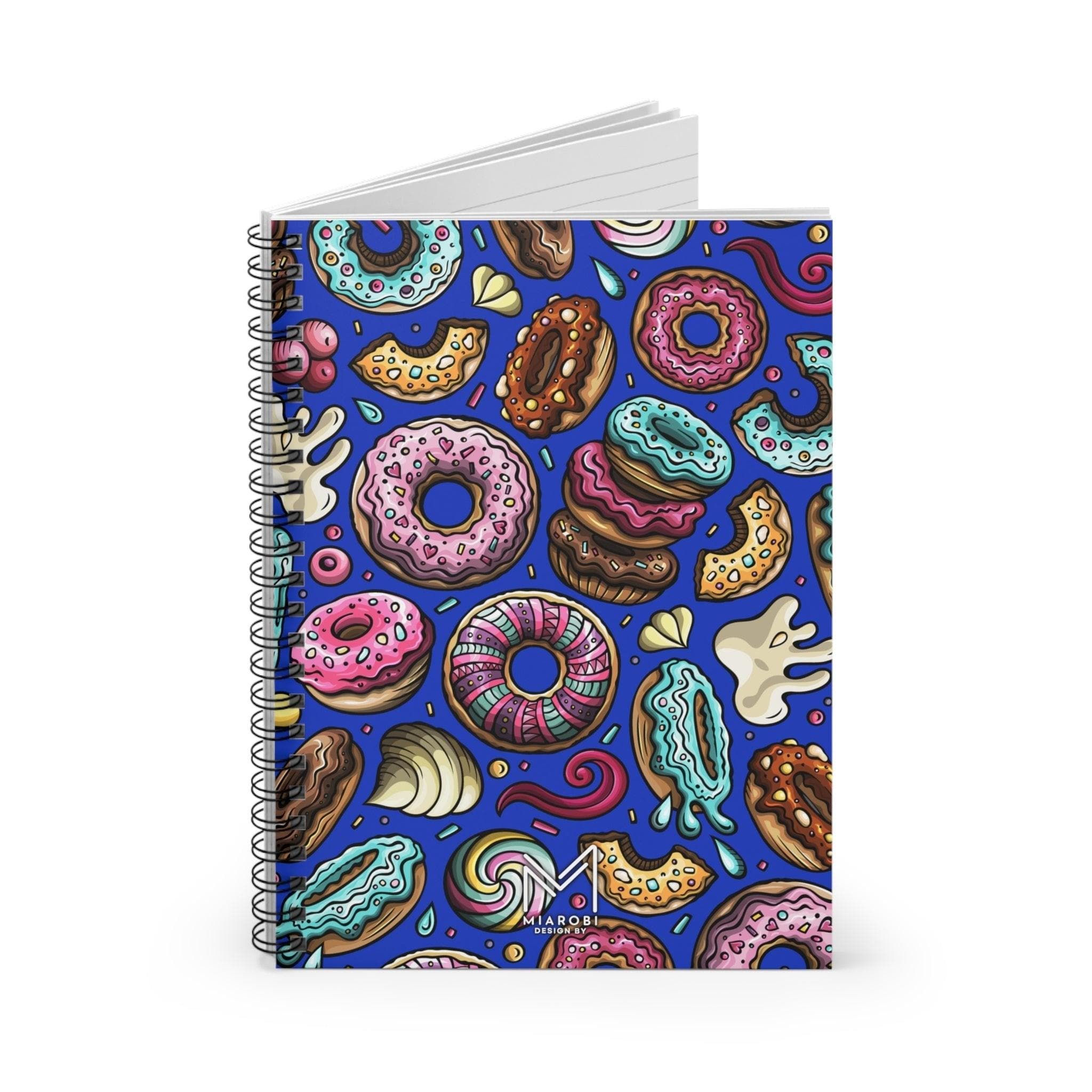 Glazed Craze (Blue) Spiral Notebook - Miarobi Design By