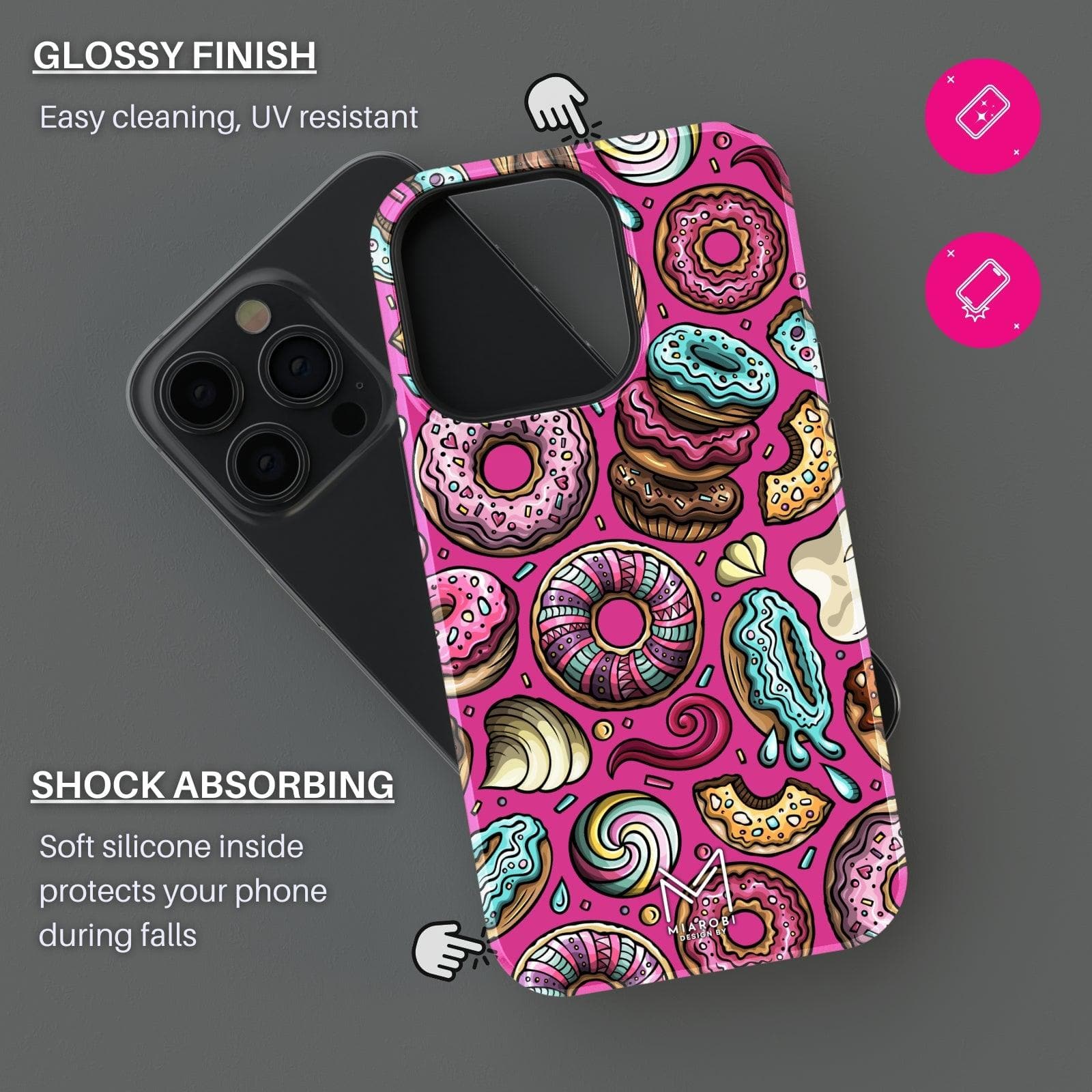 Glazed Craze (Pink) Phone Case - Miarobi Design By