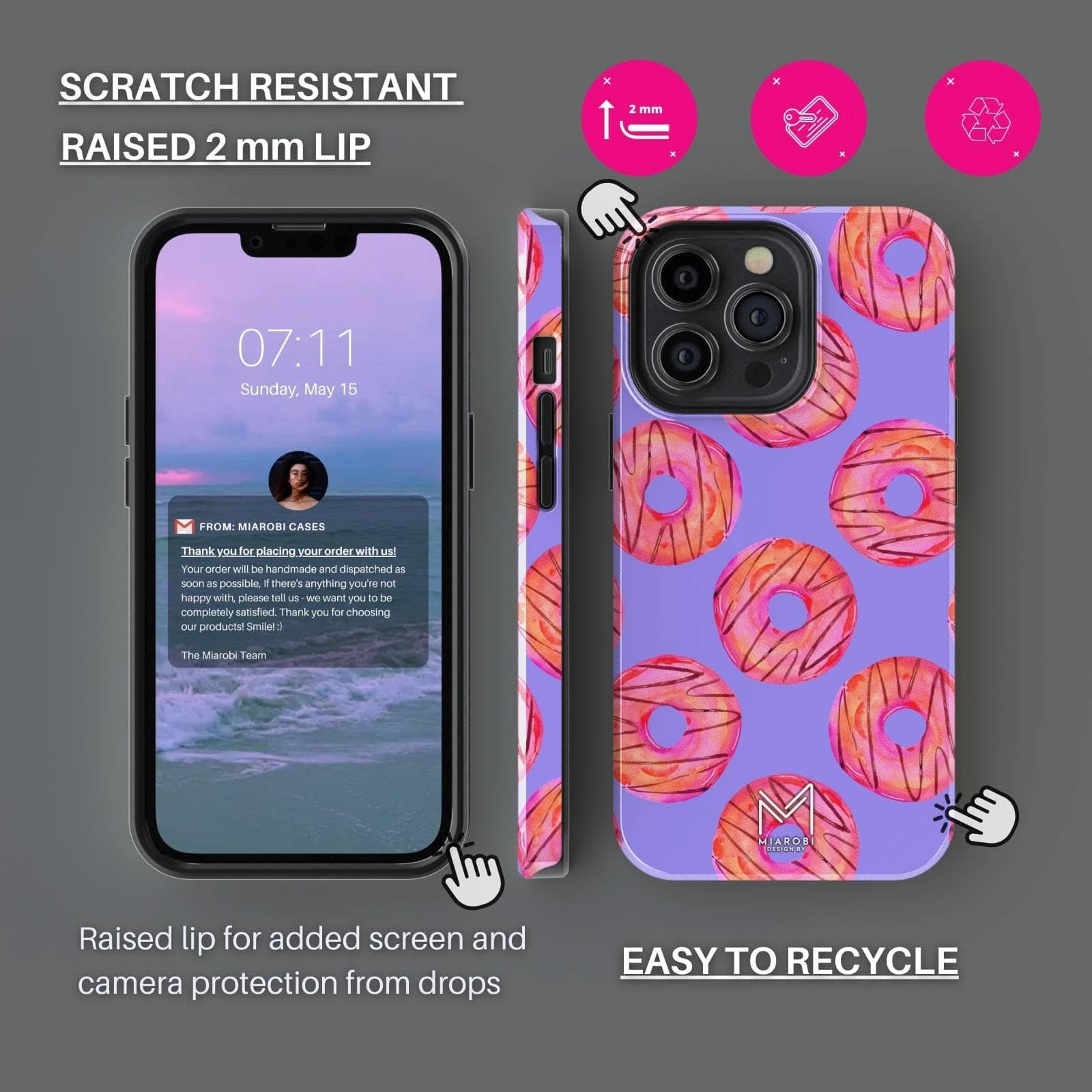 Glazed & Gooey (Purple) Phone Case - Miarobi Design By