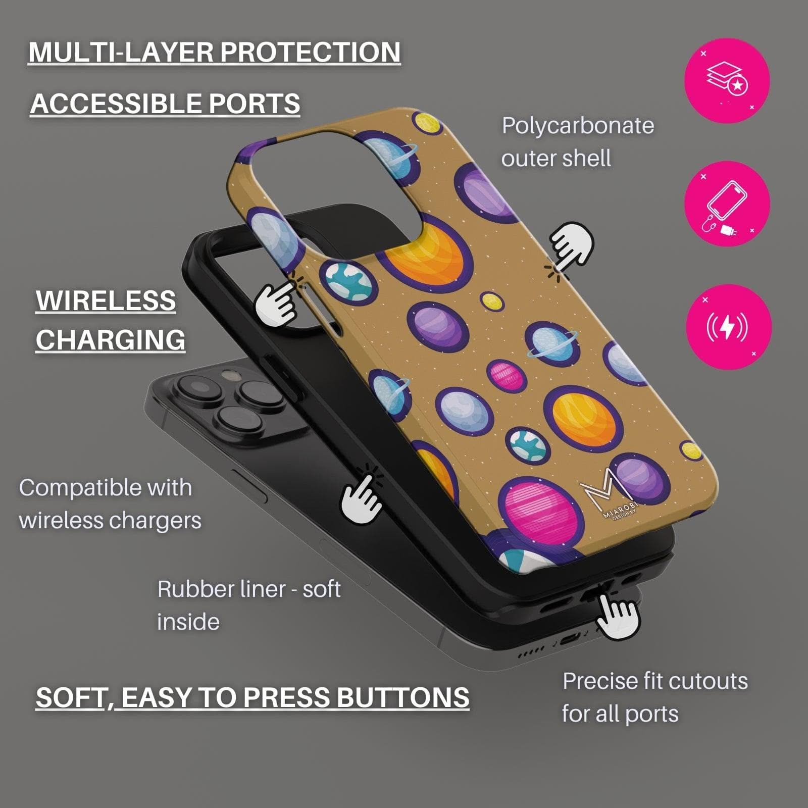 Lunar Glow (Gold) Phone Case - Miarobi Design By