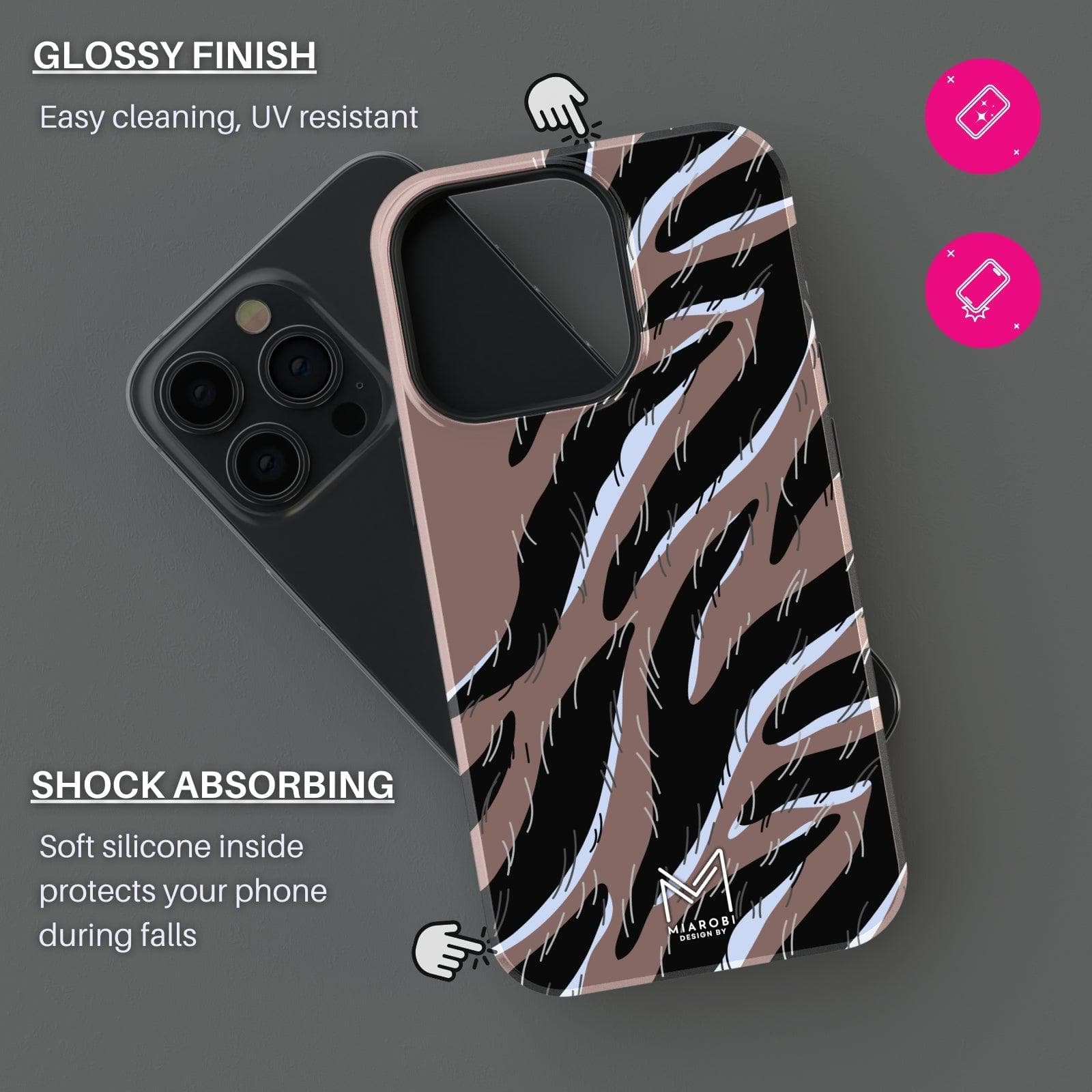 Mesmerize Them Hypnotic (Brown) Phone Case - Miarobi Design By