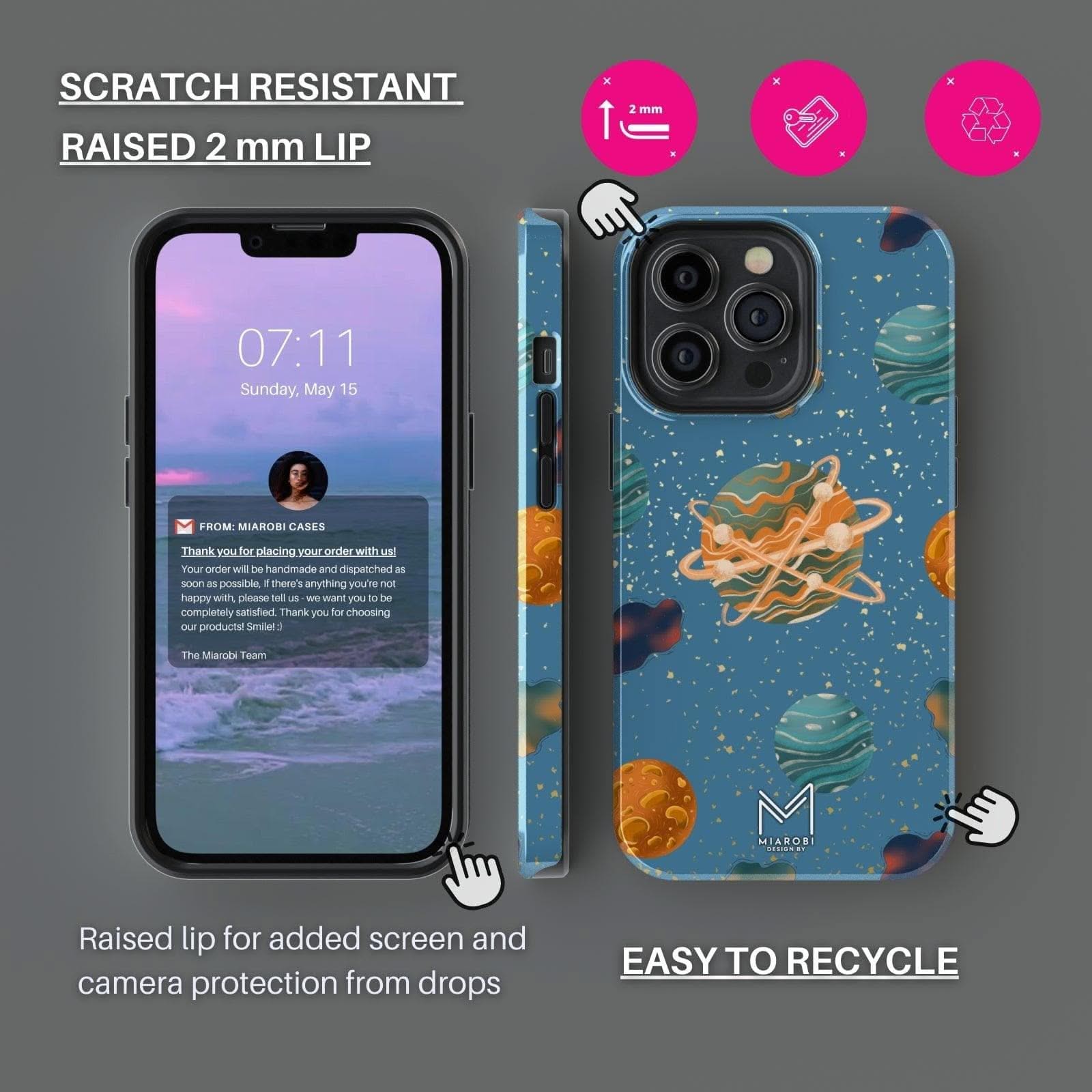 Moonstruck Wonder (Blue) Phone Case - Miarobi Design By