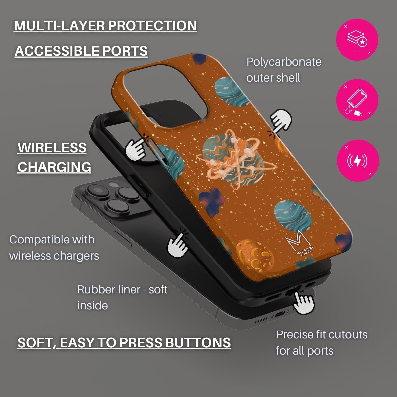Moonstruck Wonder (Bronze) Phone Case - Miarobi Design By