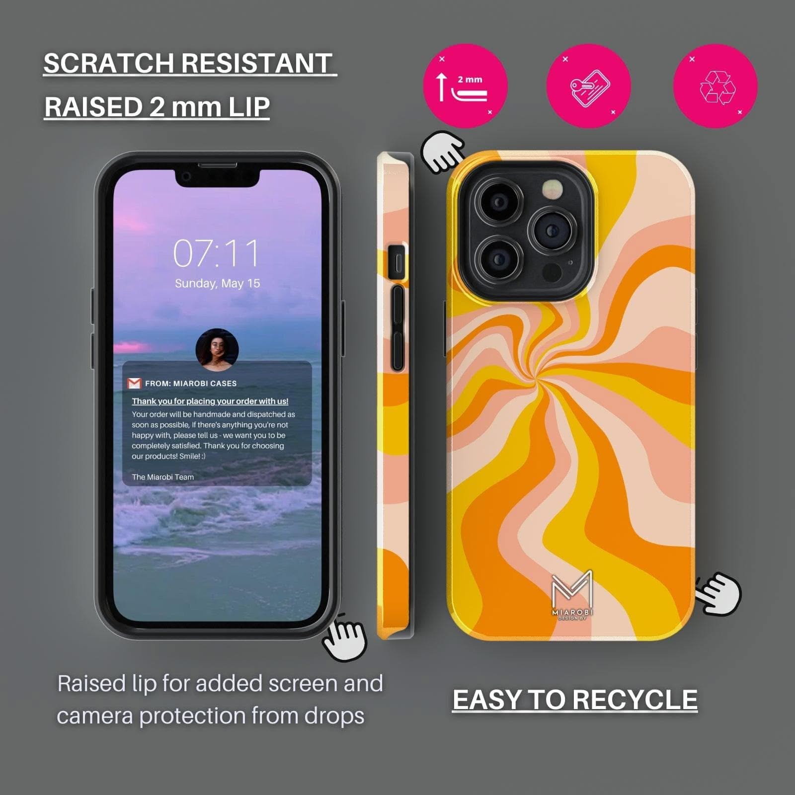 Power Yellow Phone Case - Miarobi Design By