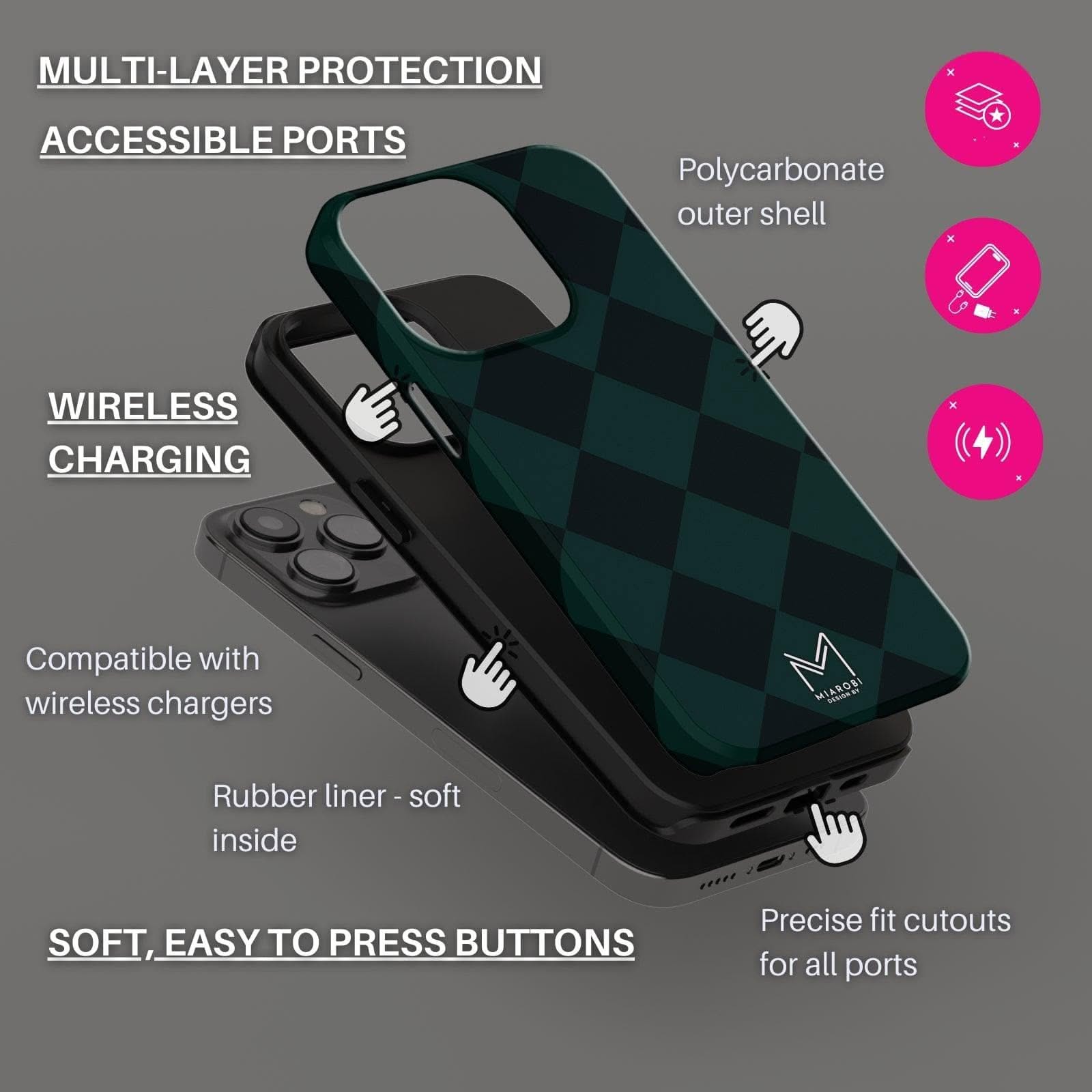 Royal Green Phone Case - Miarobi Design By