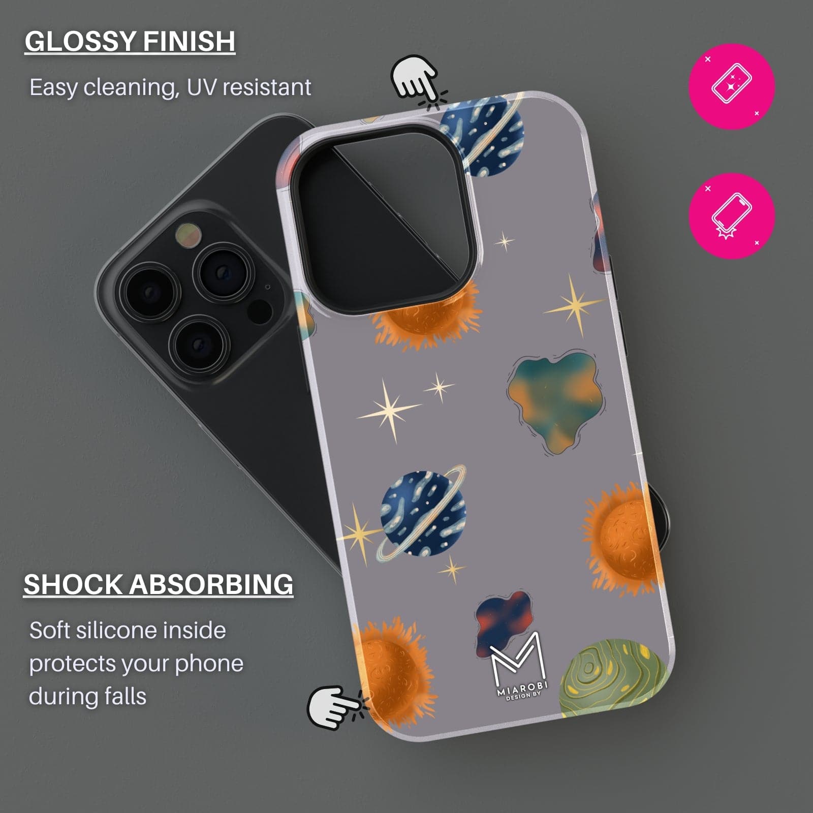 Space Traveler (Gray) Phone Case - Miarobi Design By